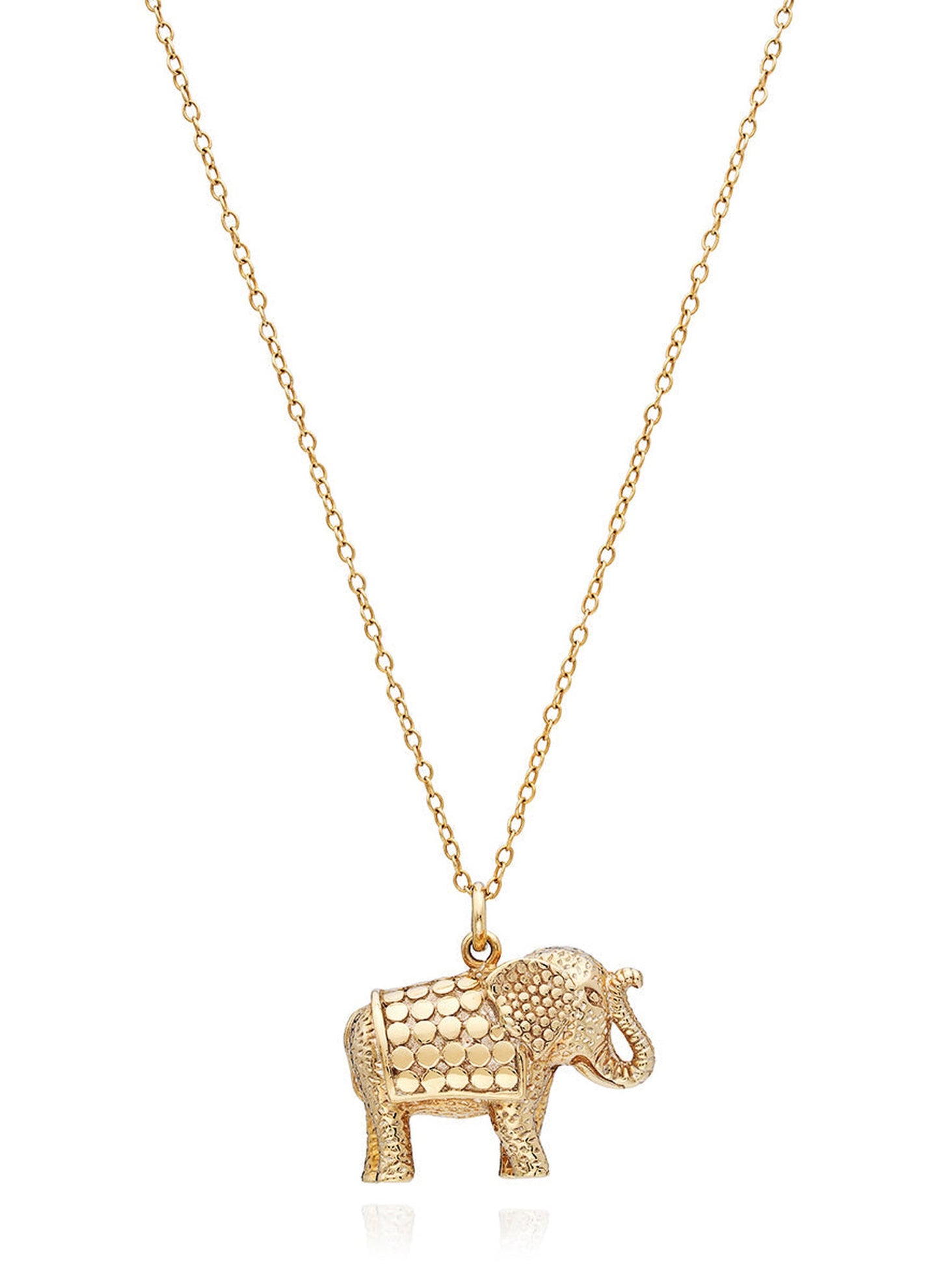 Elephant Charm Charity Necklace - Gold