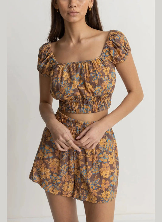 Oasis Floral Cap Sleeve Top