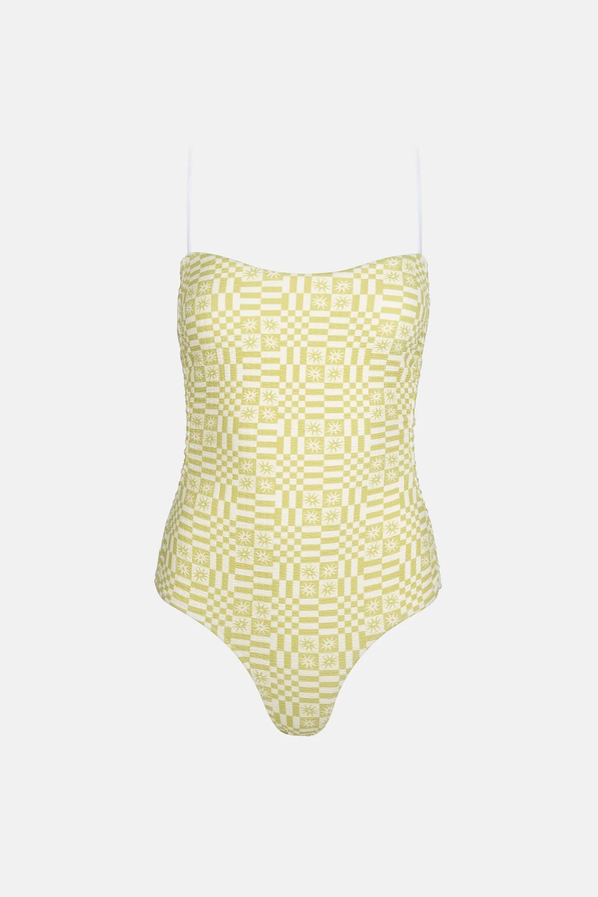 Horizon Scrunched Side One Piece - Palm