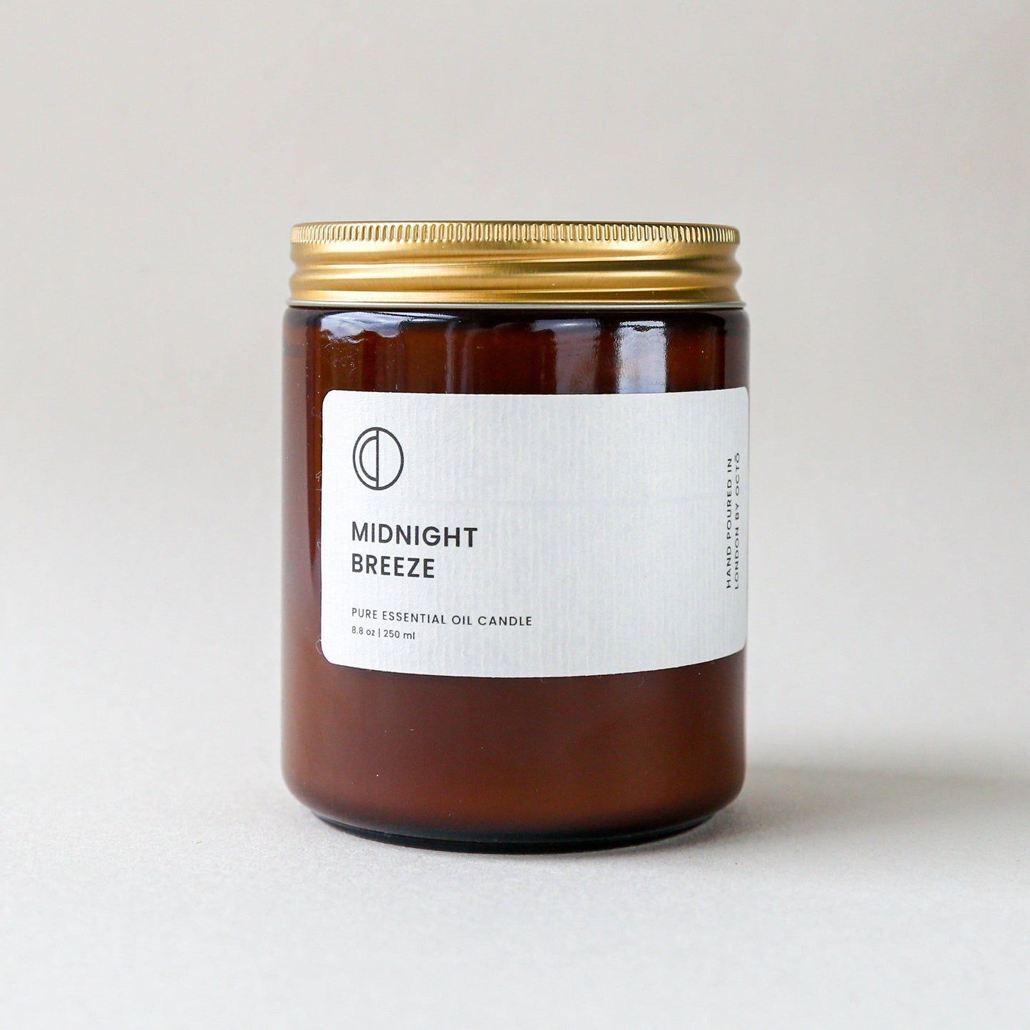 Midnight Breeze Candle (Rose Geranium + Vetiver + Patchouli): 250ml