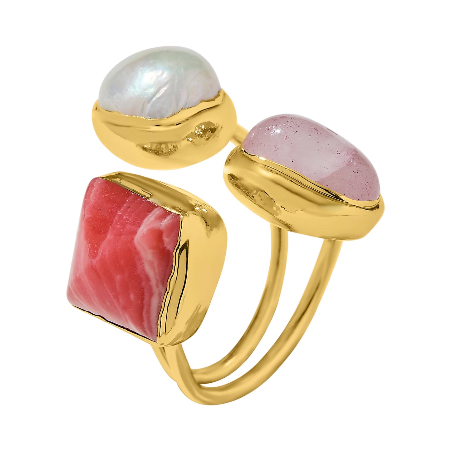 Amelie Rose Three Stone Ring