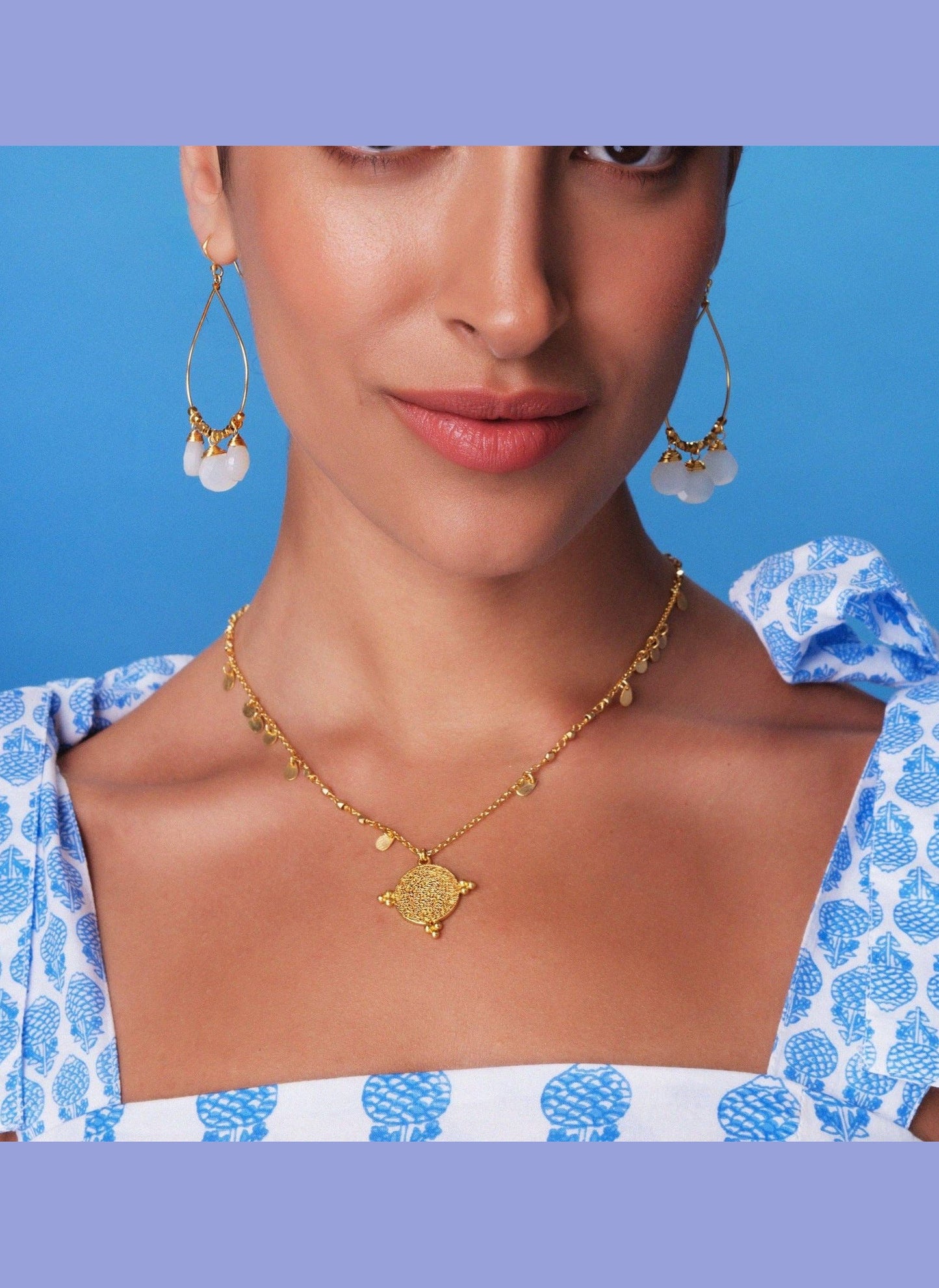 Santorini Short Gold Necklace