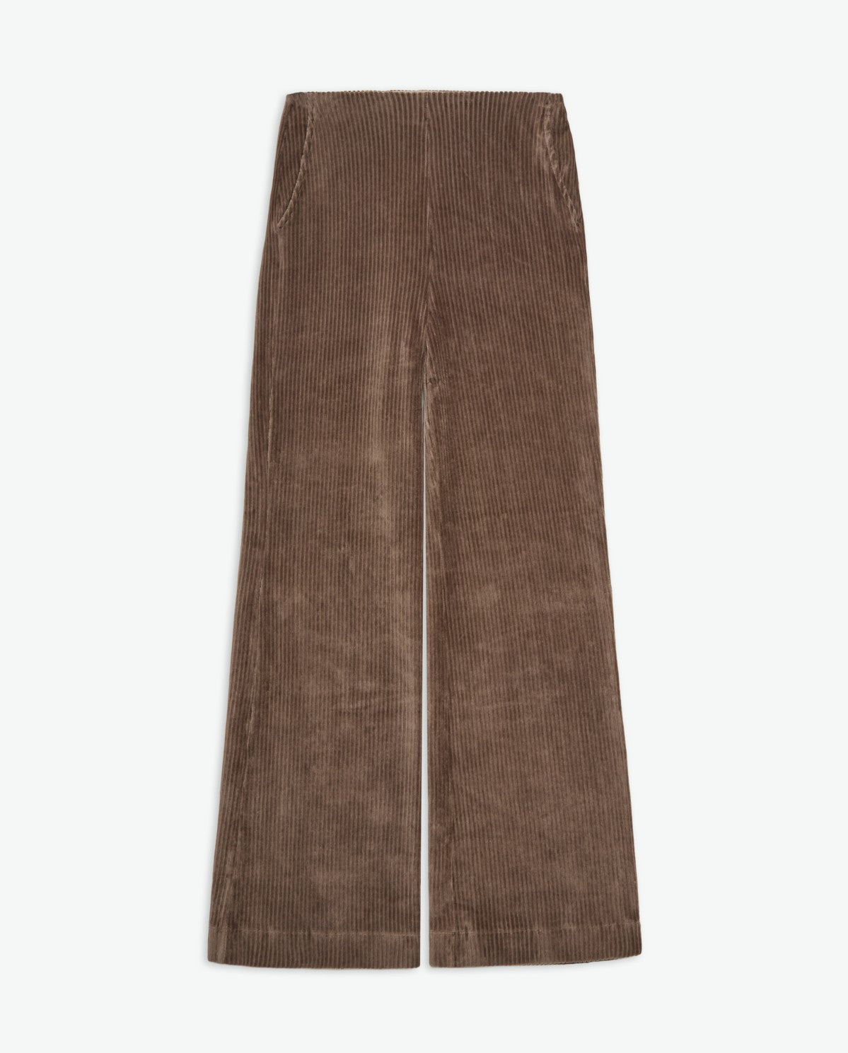 Wide Corduroy Trousers - Taupe