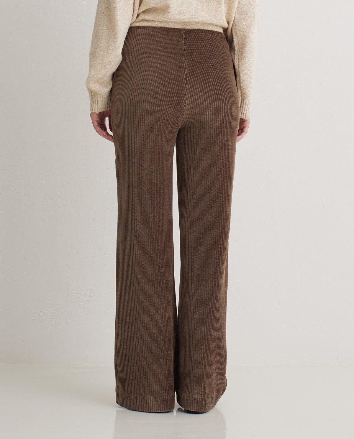 Wide Corduroy Trousers - Taupe