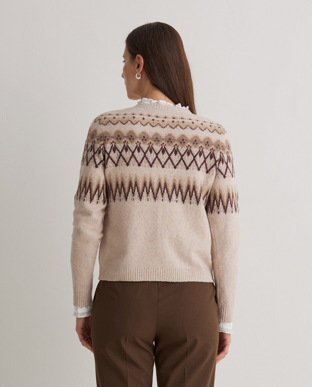 Jacquard Cardigan - Ecru