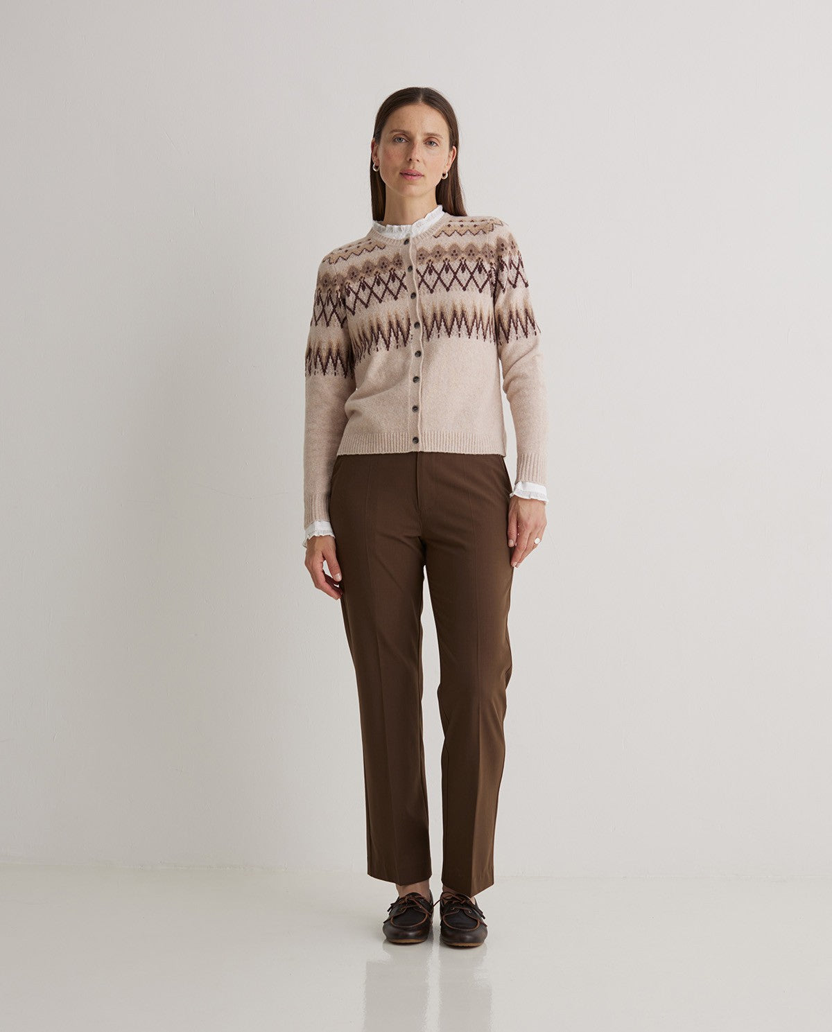 Jacquard Cardigan - Ecru