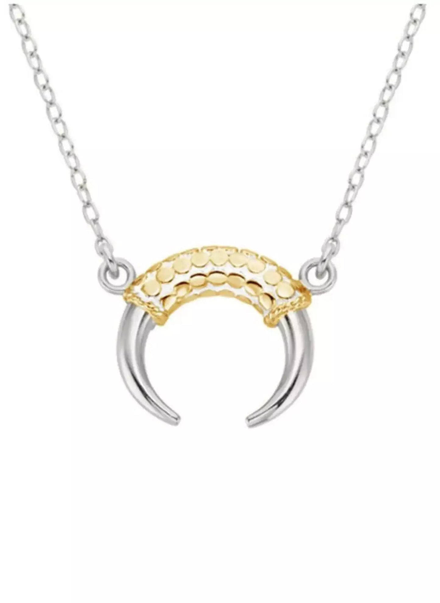 Horn Necklace - Silver & Gold