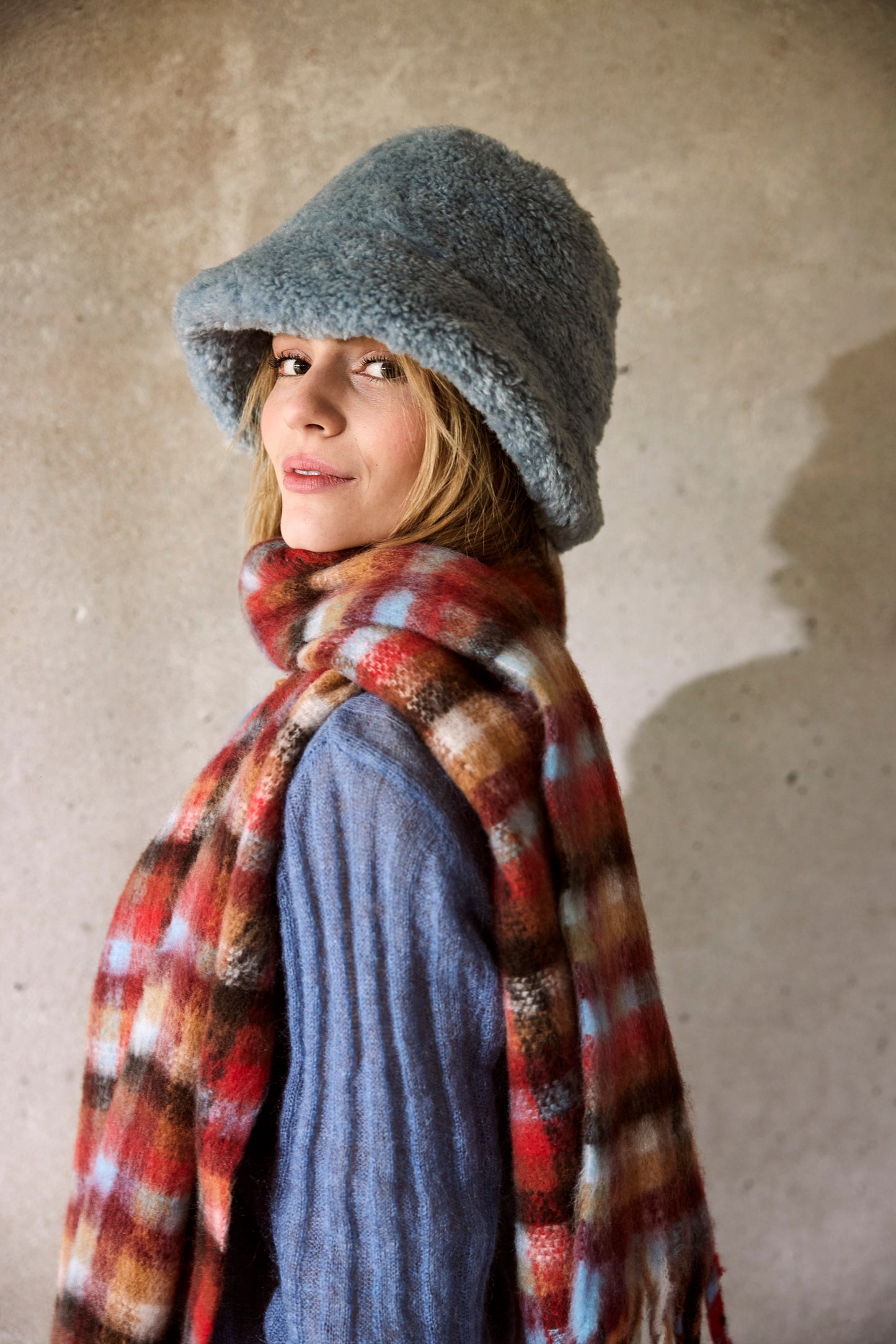 Plaity Scarf - Brown