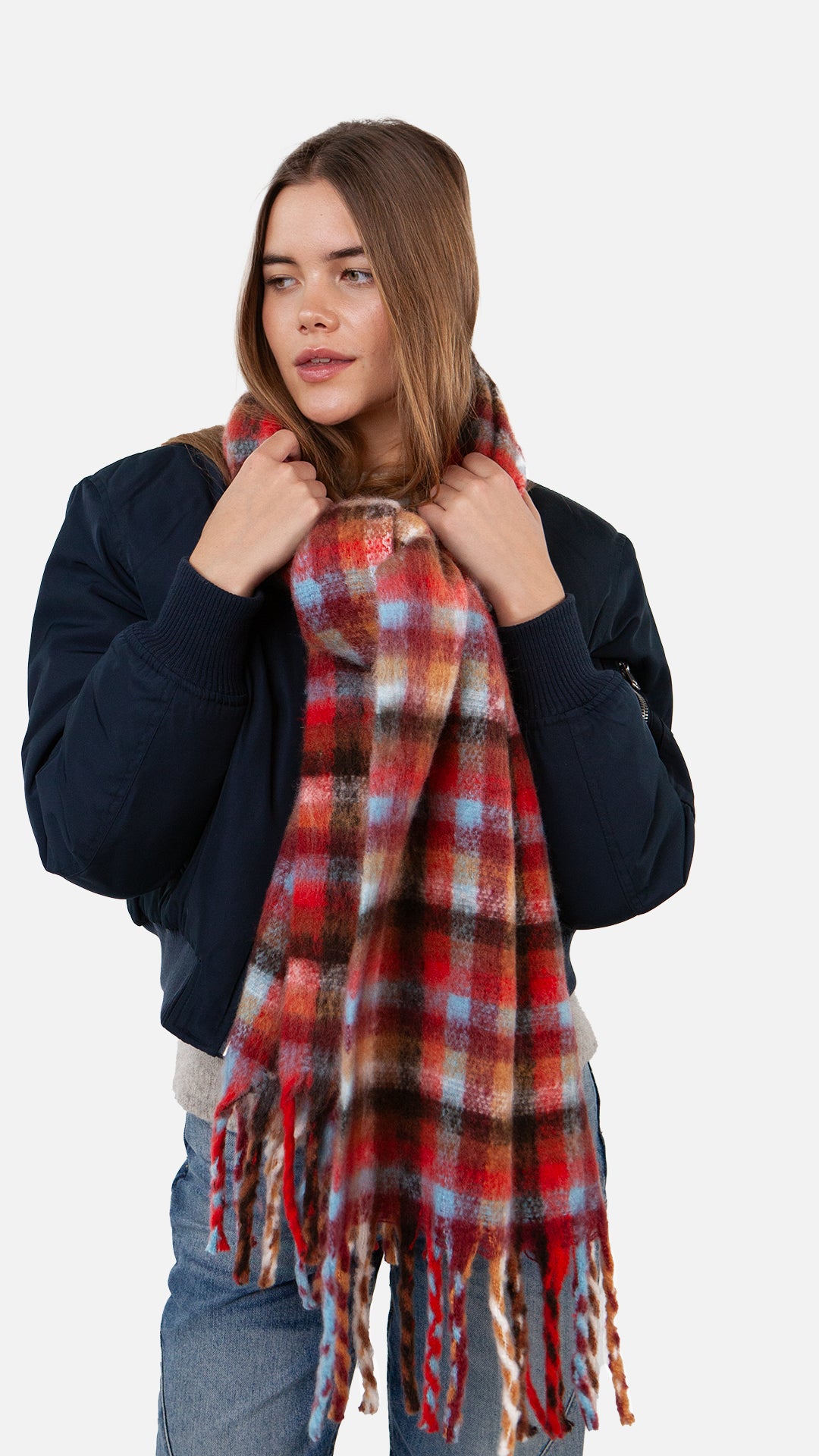 Plaity Scarf - Brown