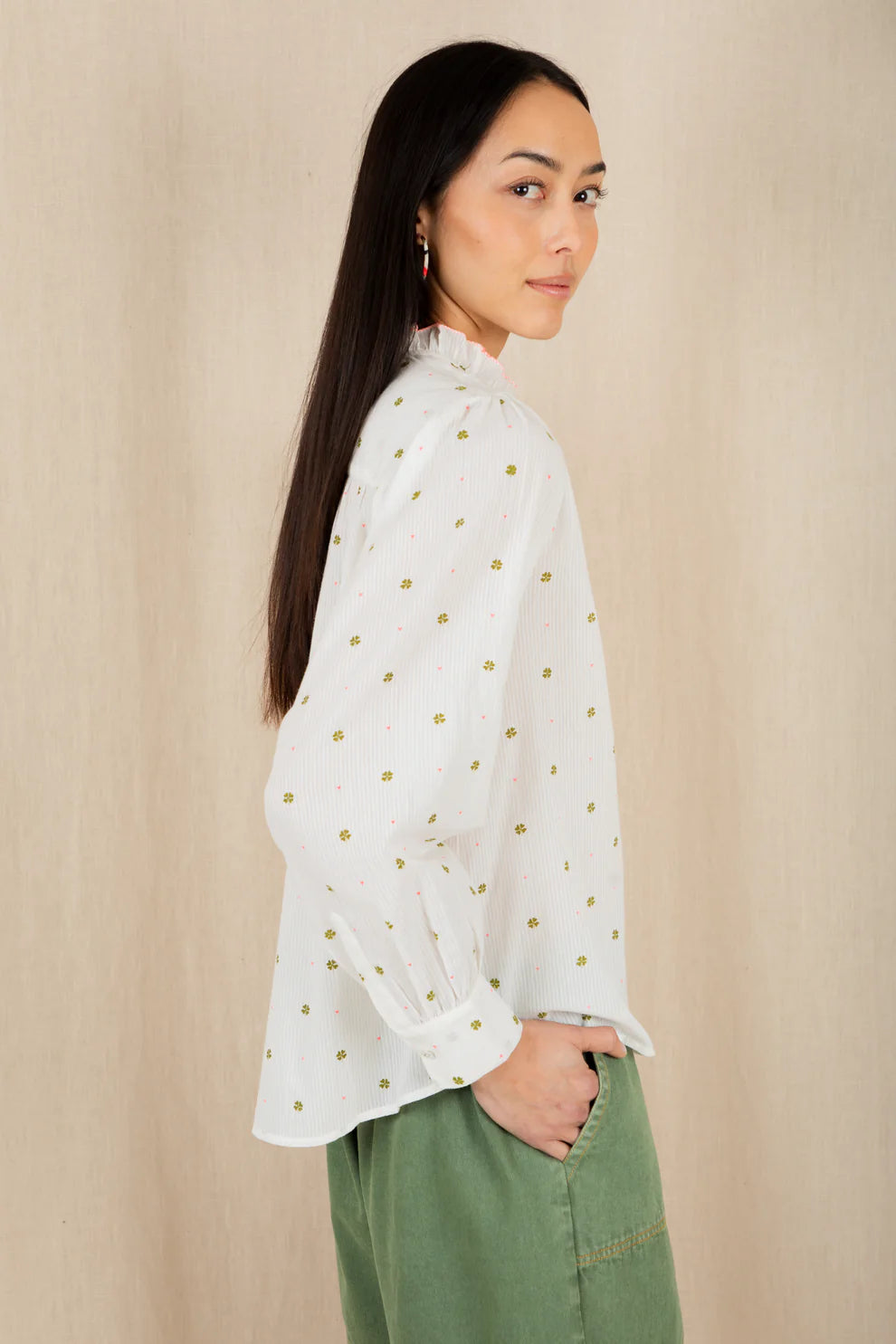 Anais Shirt - Clover Neon