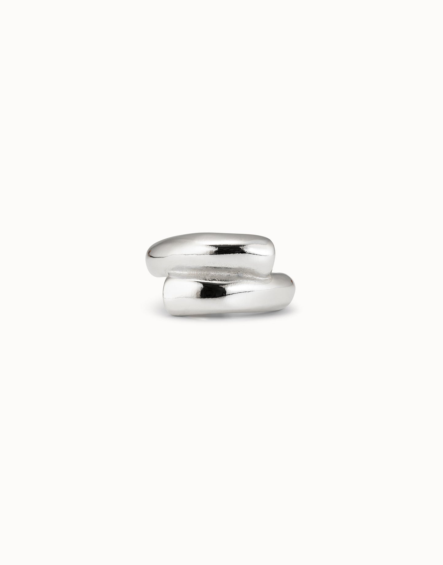 Tubular Shaped Ring - Silver (Size 18)