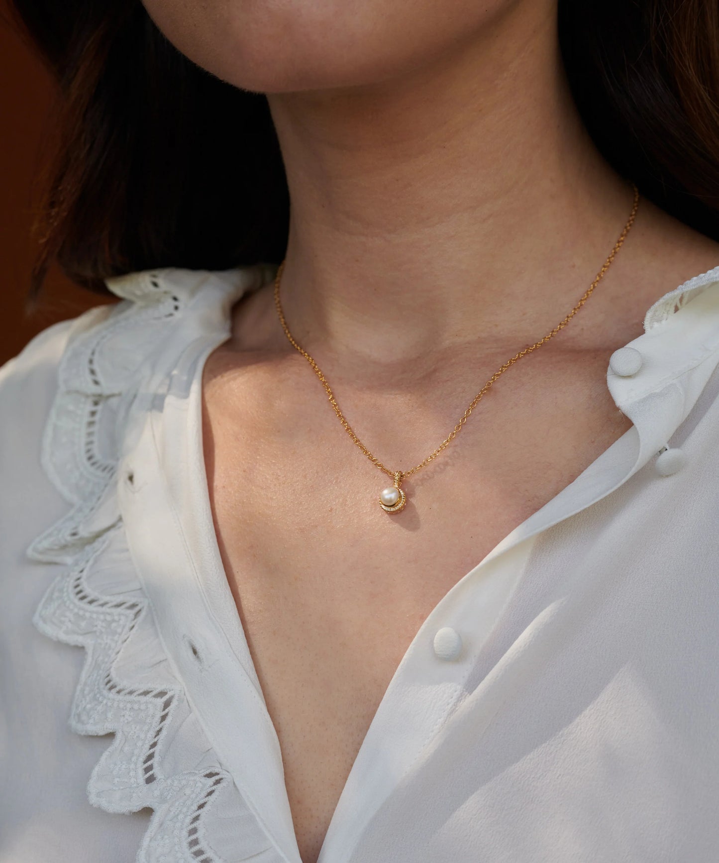 Small Pearl Drop Necklace
