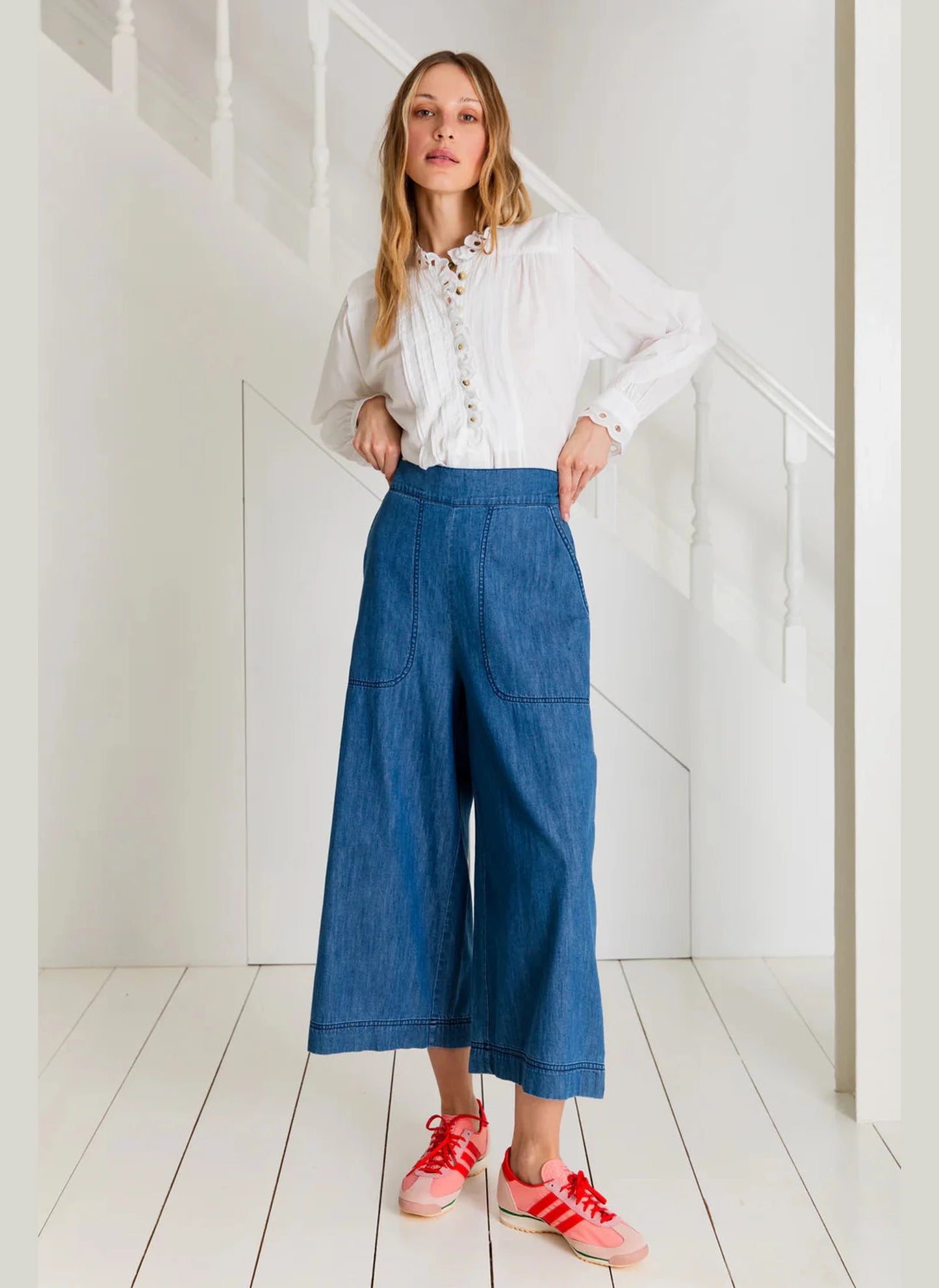 Bijou Trouser - Denim Mid Wash