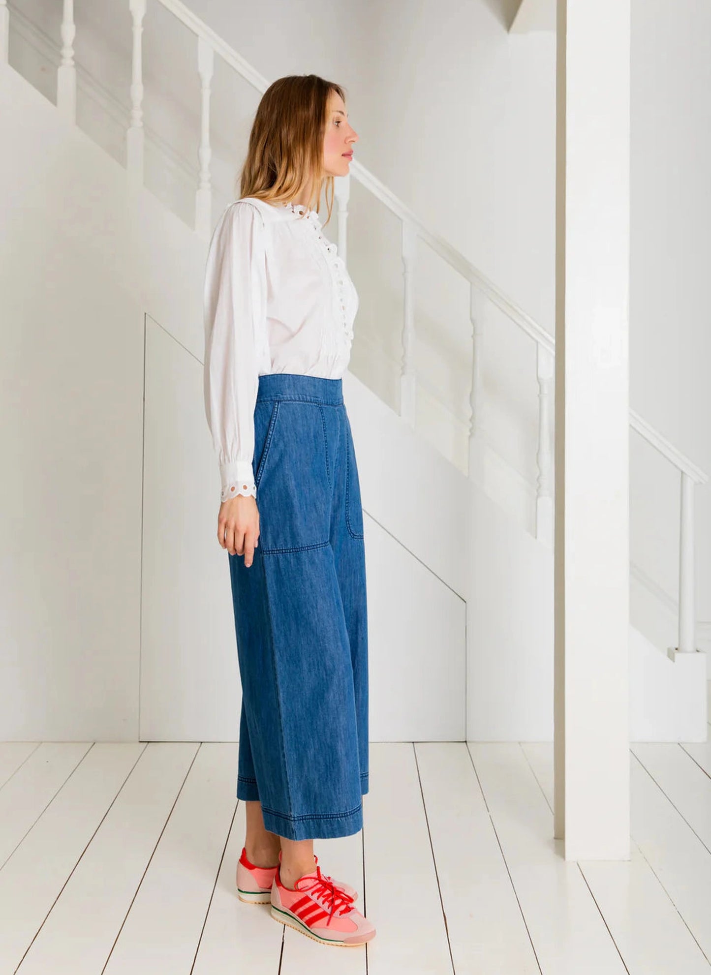 Bijou Trouser - Denim Mid Wash