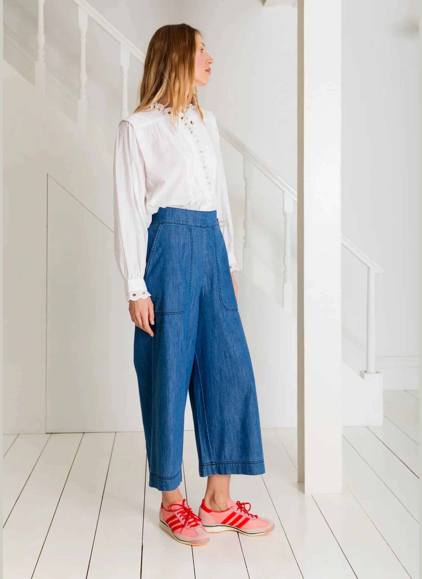Bijou Trouser - Denim Mid Wash