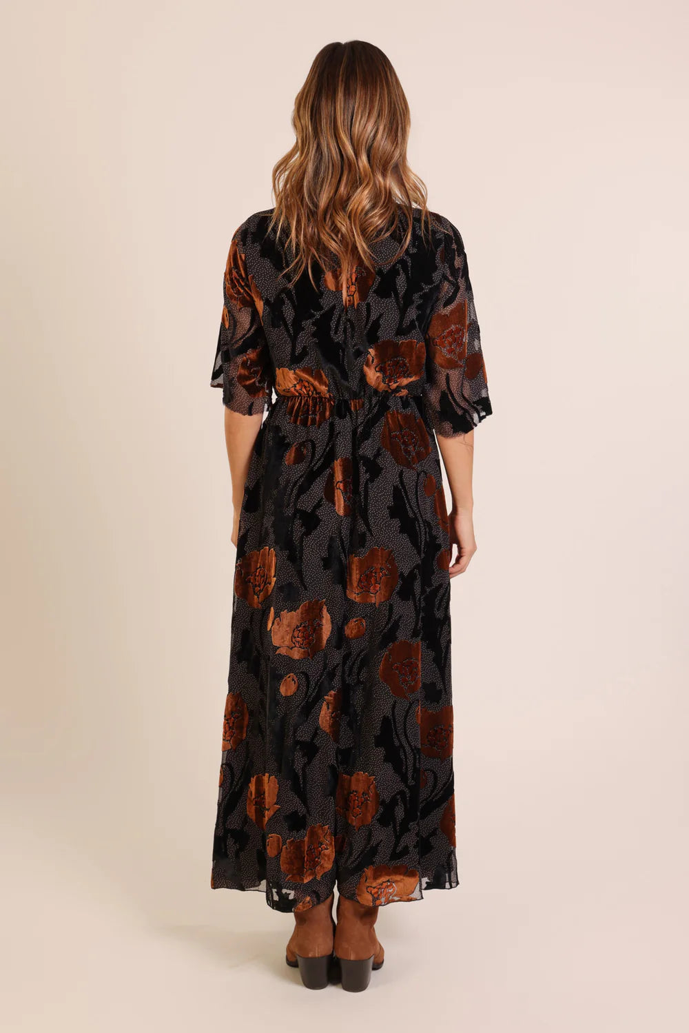Burnout Millie Dress - Black