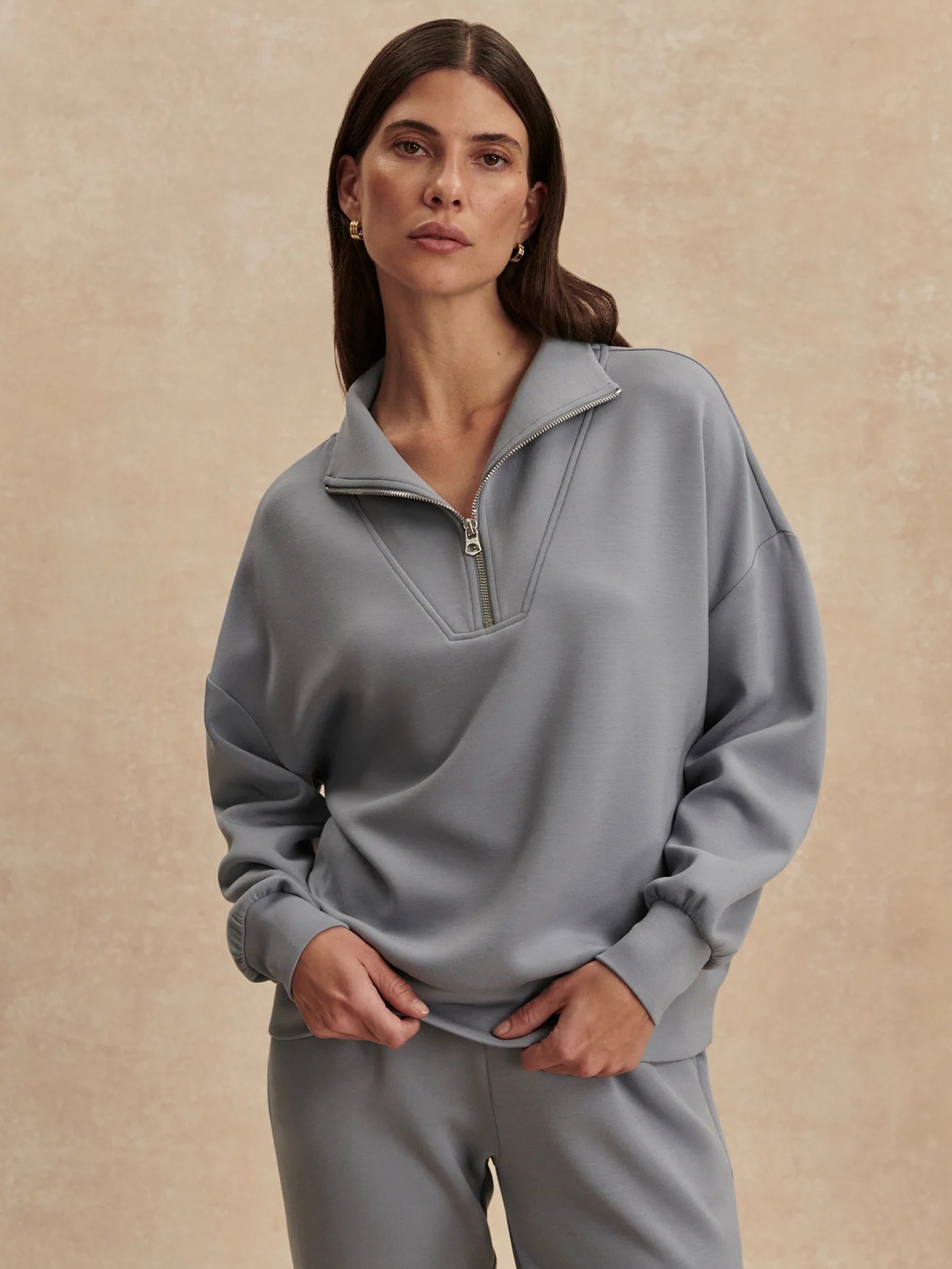 Hawley Half-Zip Sweat - Wind Blue