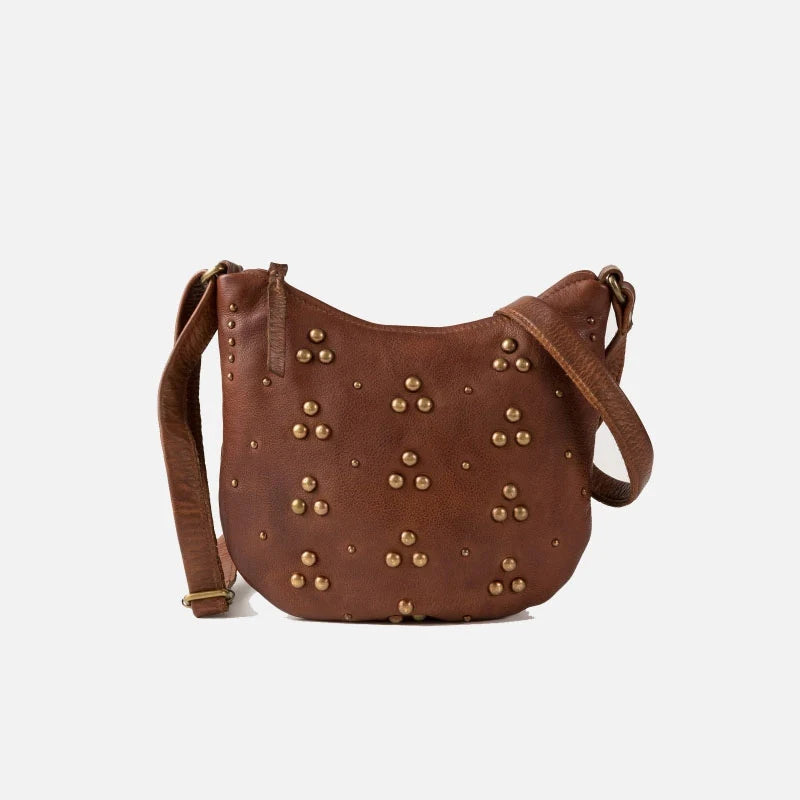 Leather Shoulder Bag BIBA Hill - Light Brown