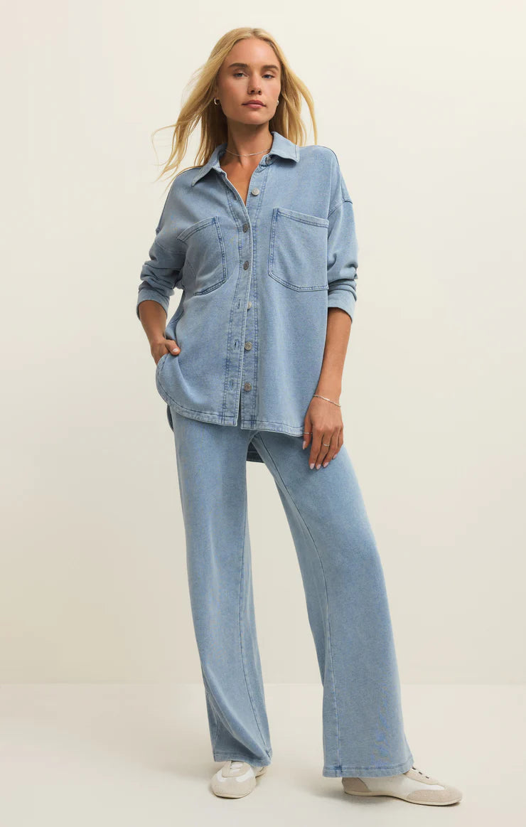 Hunter Knit Denim Pant - Light Blue
