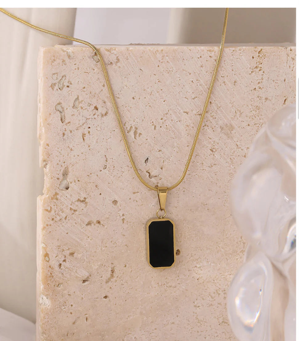 Reversible Pendant Gold Necklace