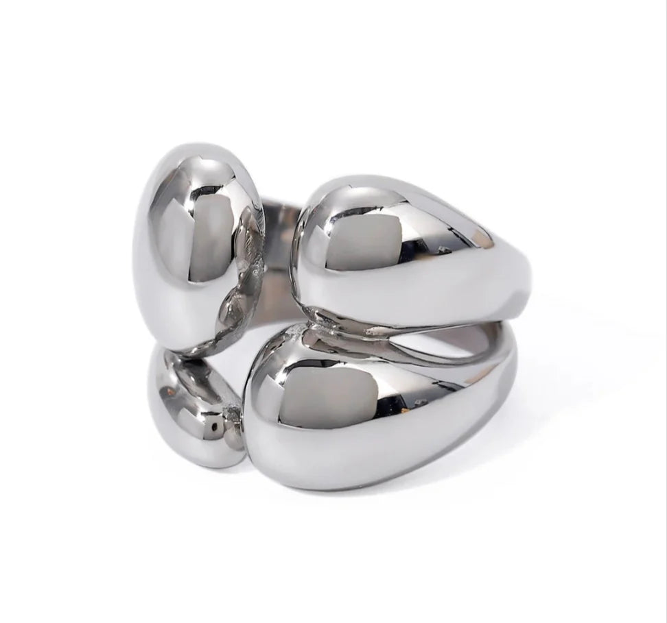Chunky Modern Ring - Silver