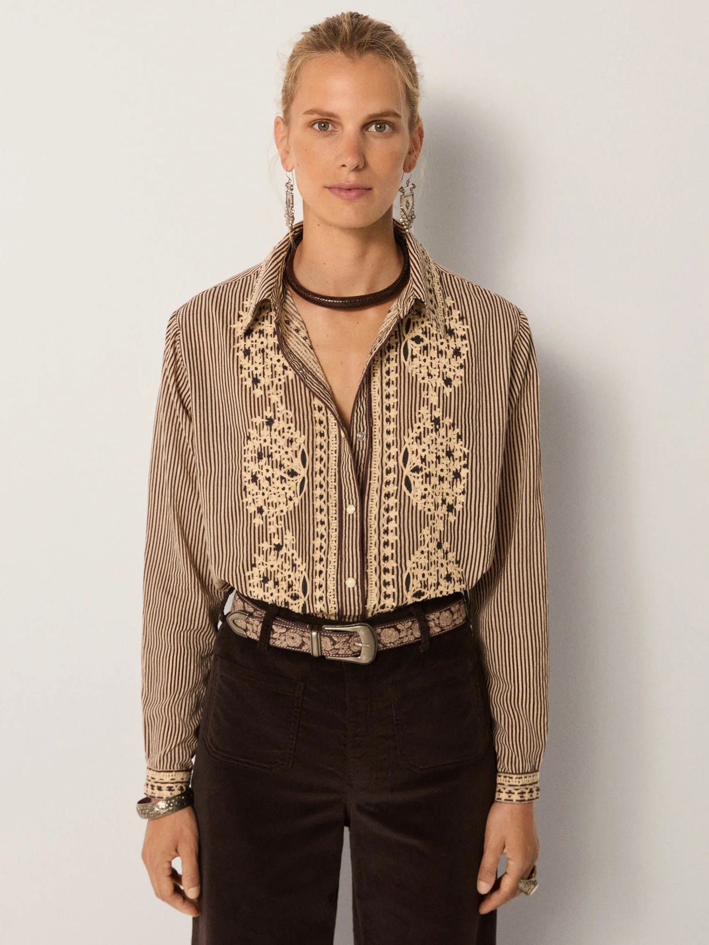 Bebo Blouse - Tobbaco