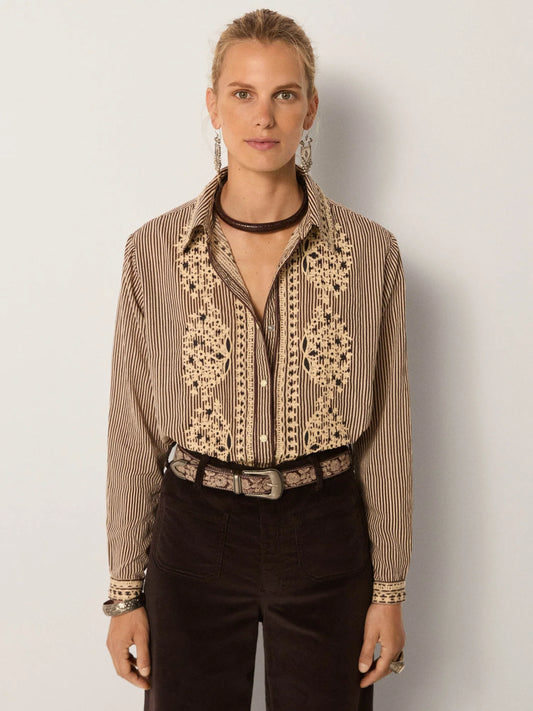 Bebo Blouse - Tobbaco