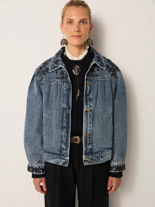 Wesley Jacket & Borg Vest - Western Blue