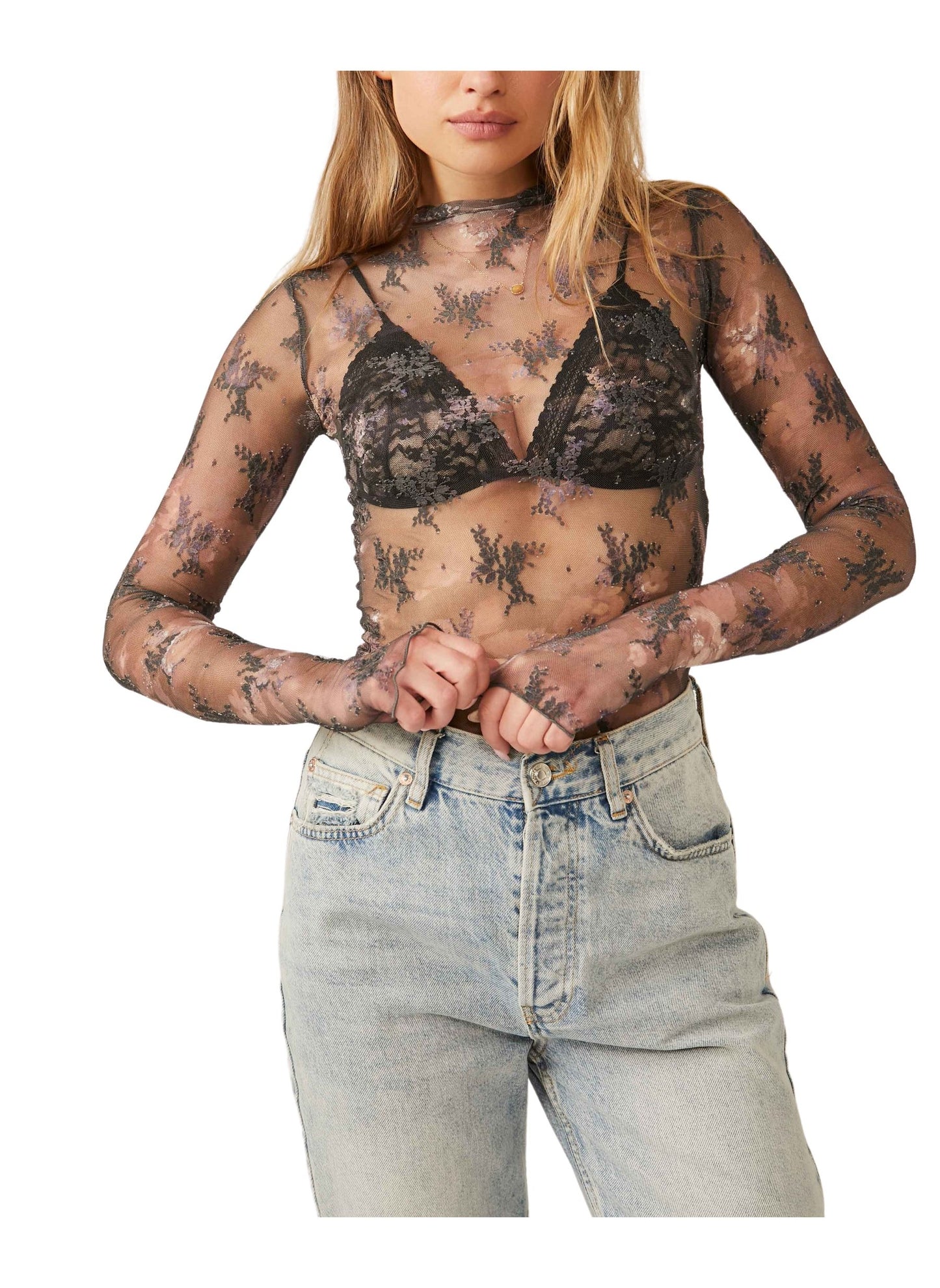 Lady Lux Printed Layering Top - Night Sky Combo
