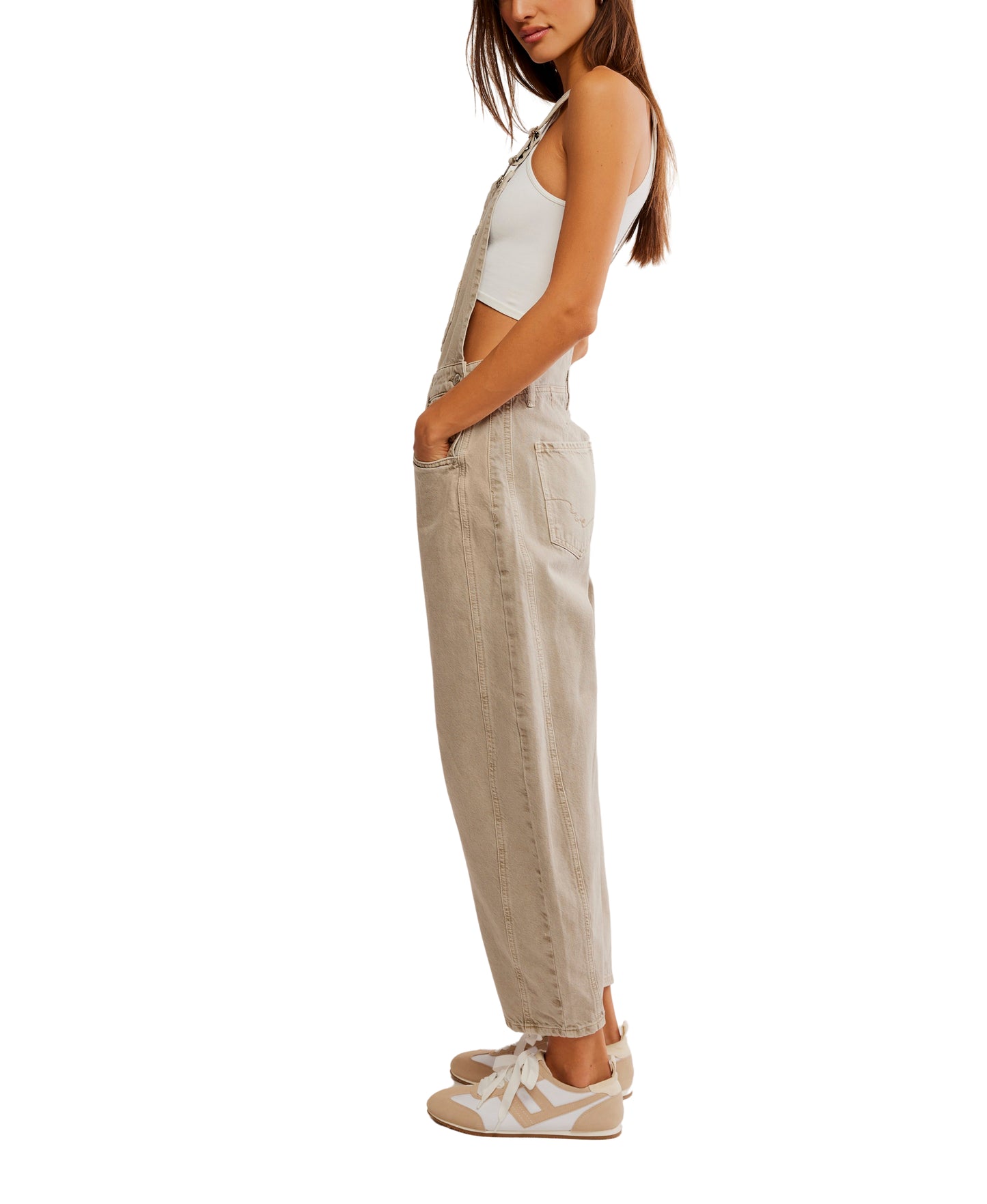 Good Luck Barrel Dungarees - Cobblestone