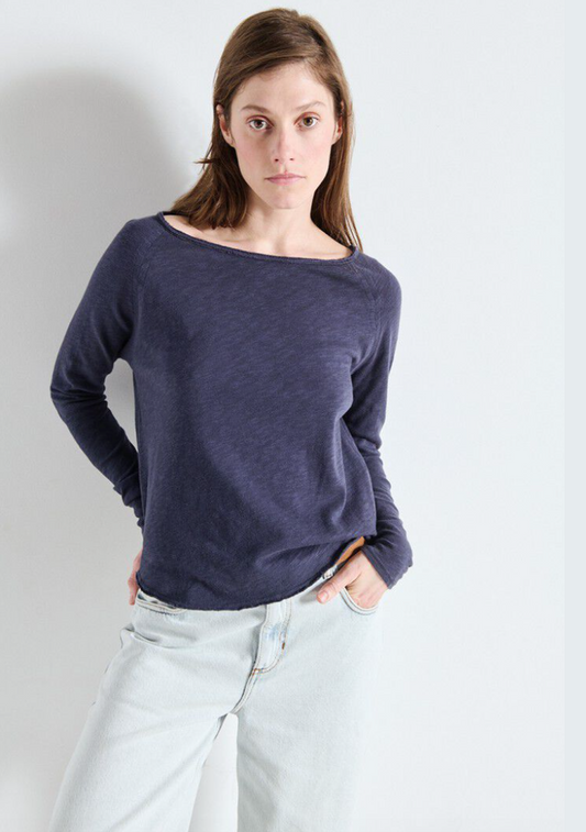 Sonoma Long Sleeve Top - Navy Blue Vintage