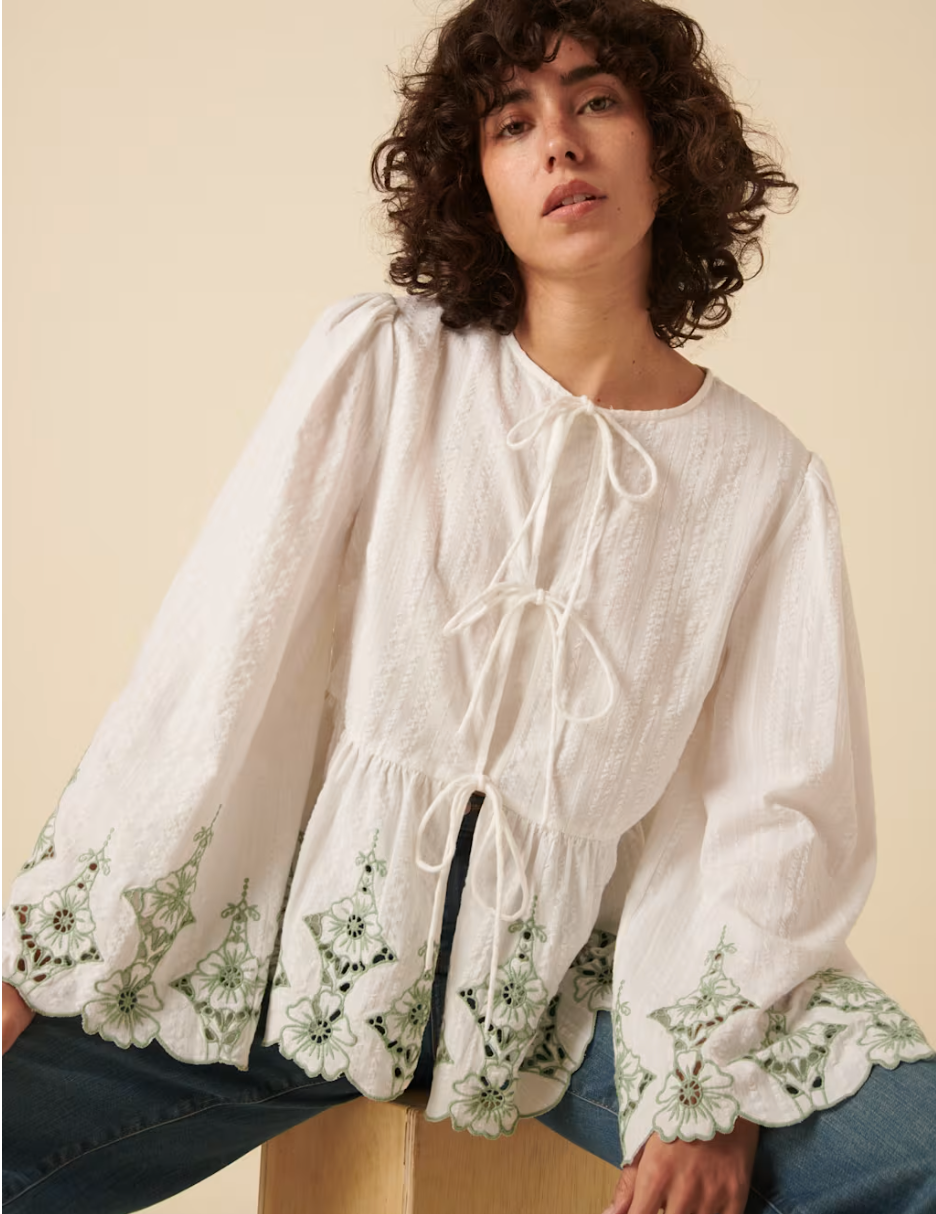 Aramis Tie-Front Blouse