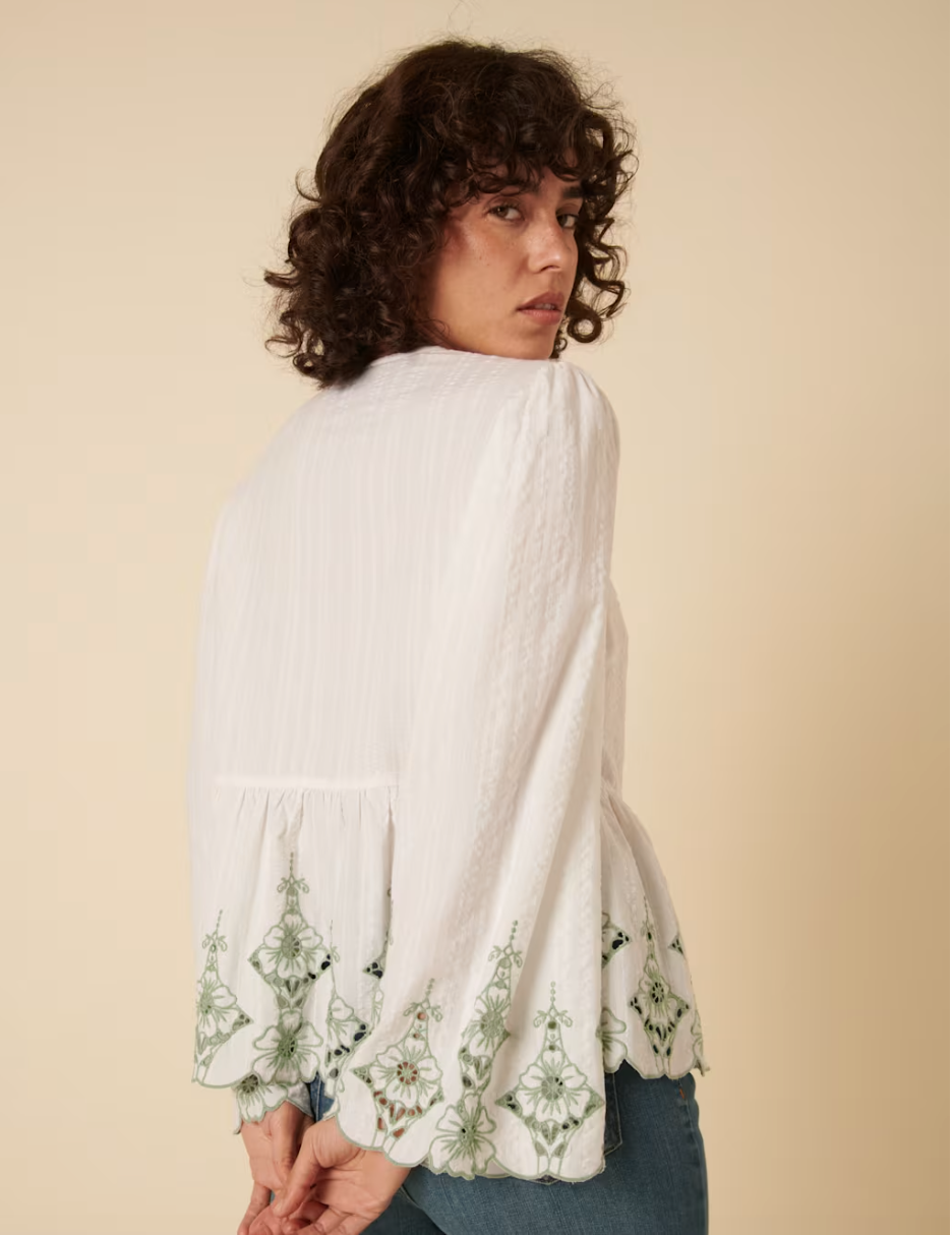 Aramis Tie-Front Blouse
