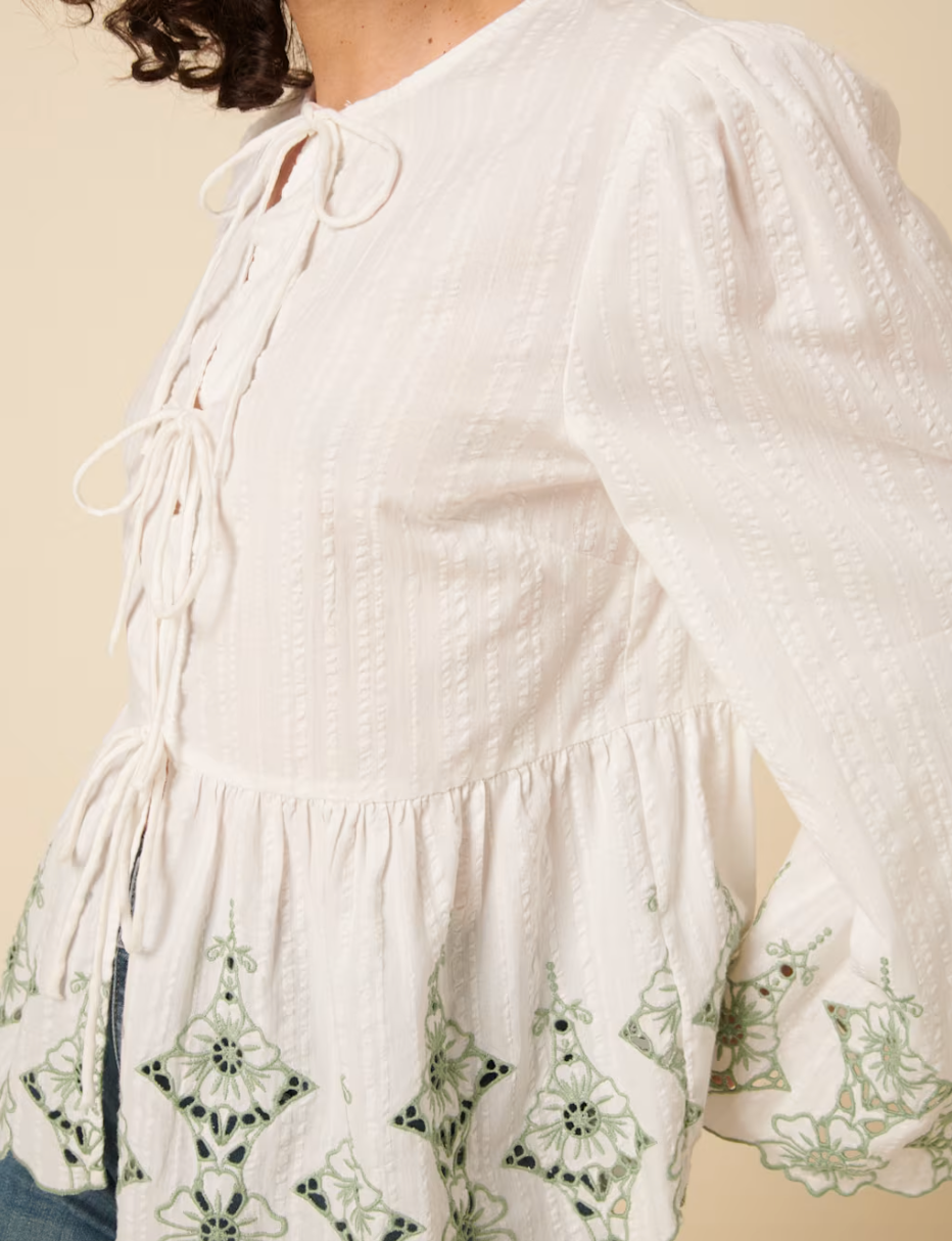 Aramis Tie-Front Blouse