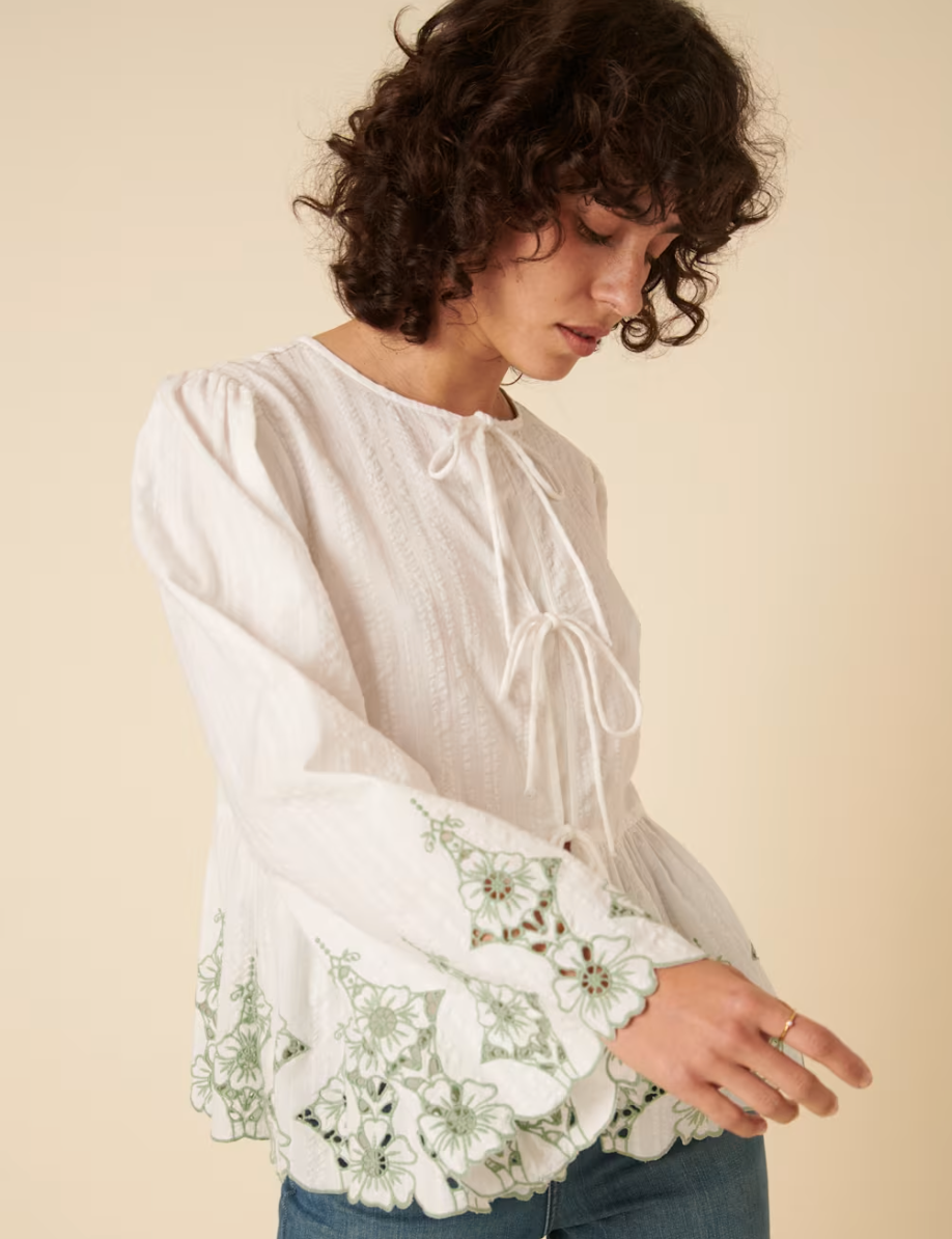 Aramis Tie-Front Blouse