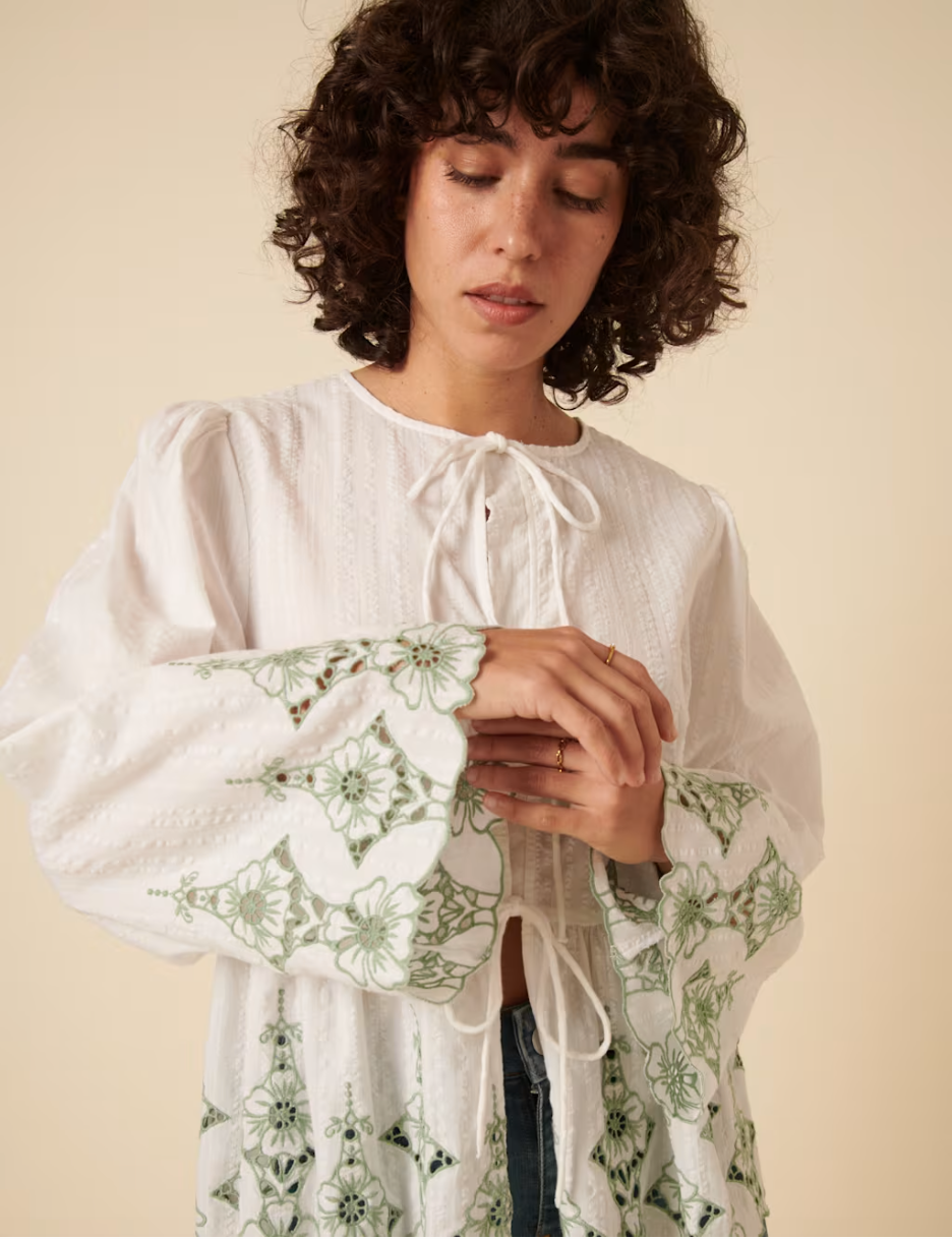 Aramis Tie-Front Blouse