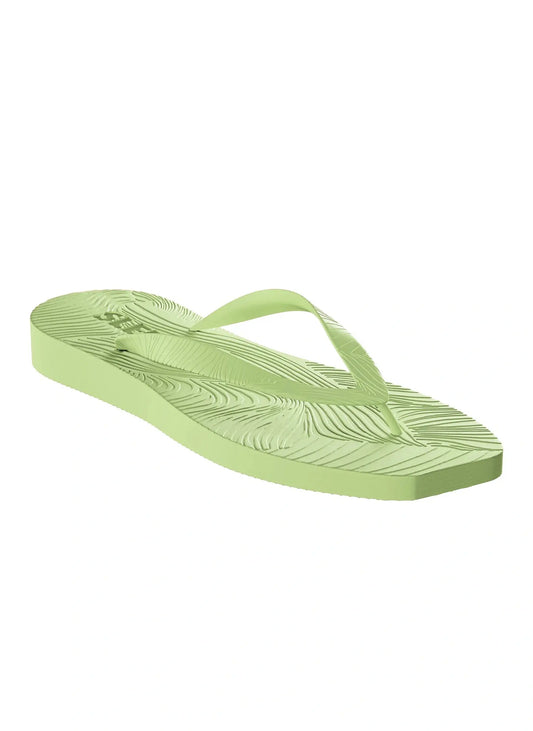 Tapered Platform Flip Flops - Sap Green