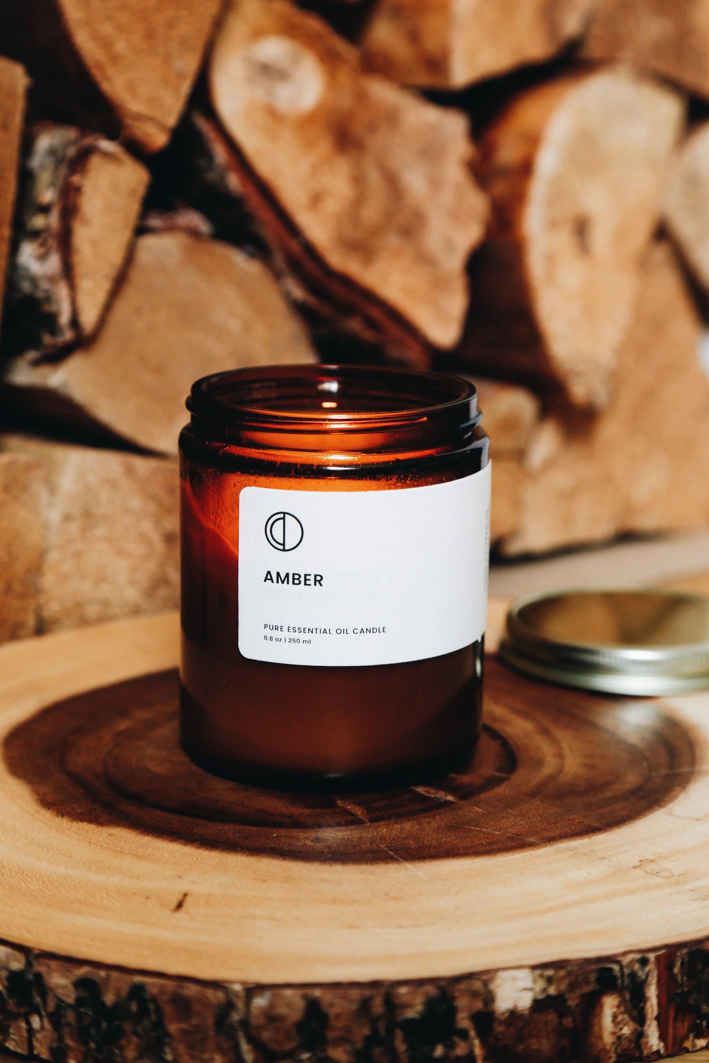 Amber Candle (Lavender + Patchouli + Pine + Cypress + Frankincense)