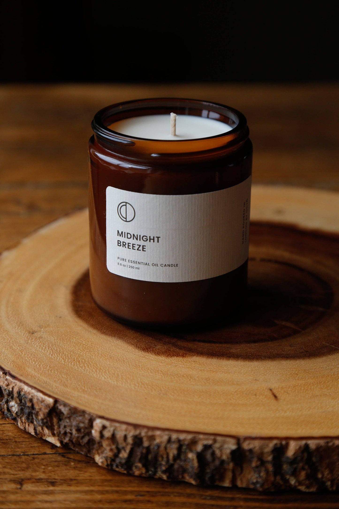 Midnight Breeze Candle (Rose Geranium + Vetiver + Patchouli): 250ml