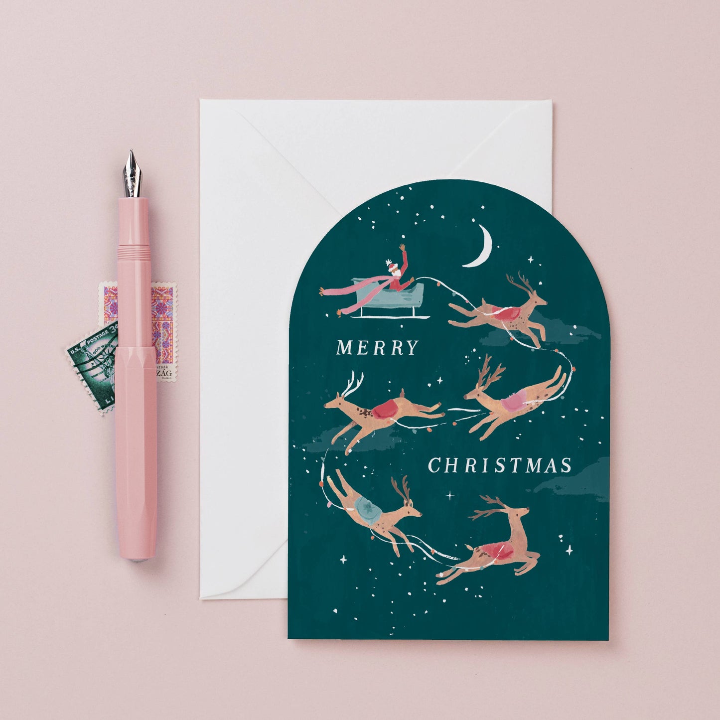 Reindeer Christmas Card | Holiday Card | Seasonal Cards