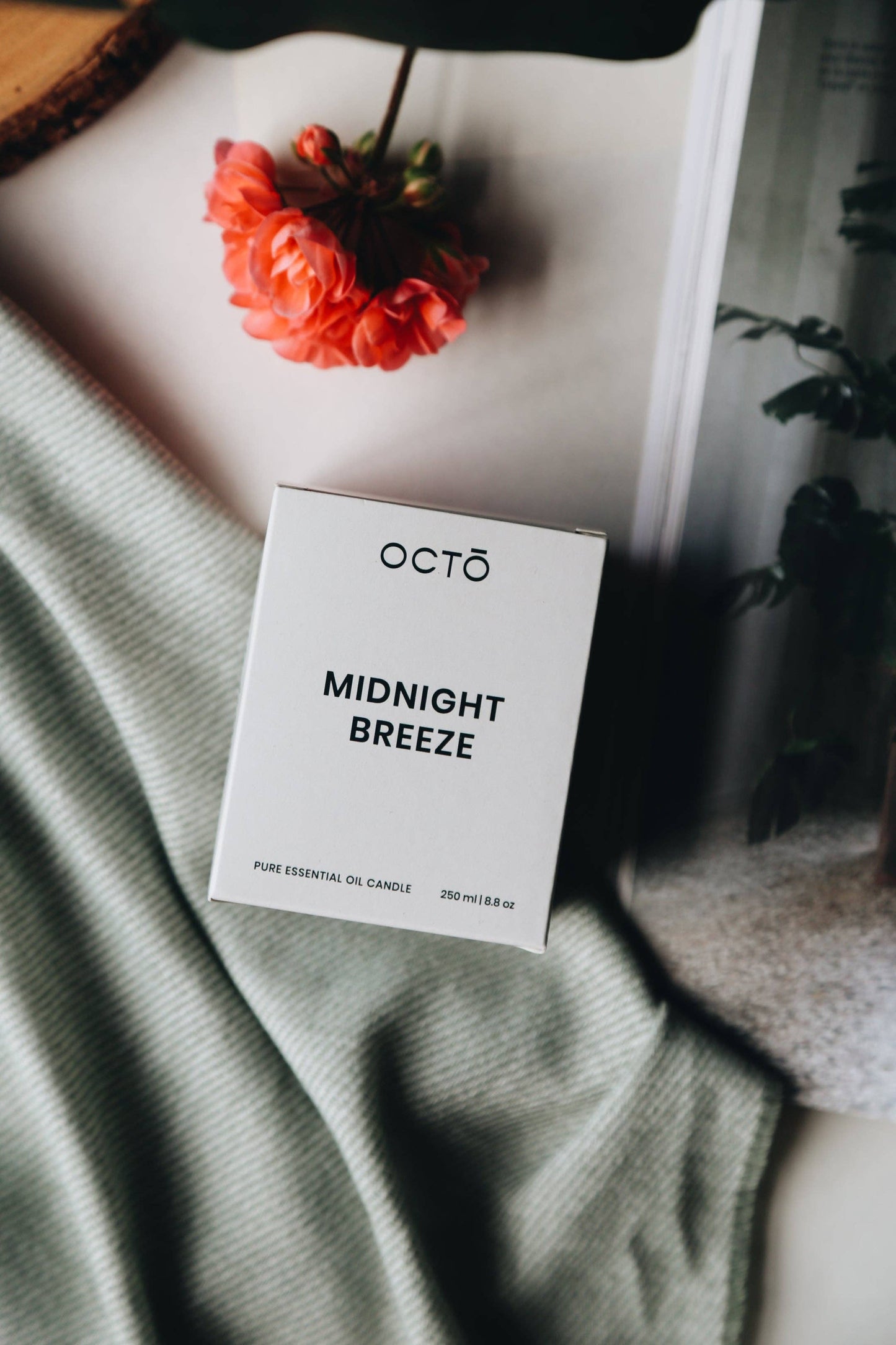 Midnight Breeze Candle (Rose Geranium + Vetiver + Patchouli): 250ml