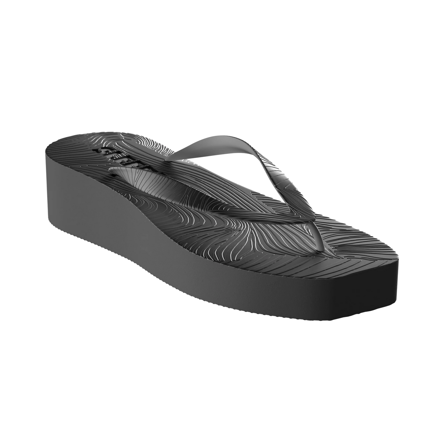 High Platform Flip Flop - Black