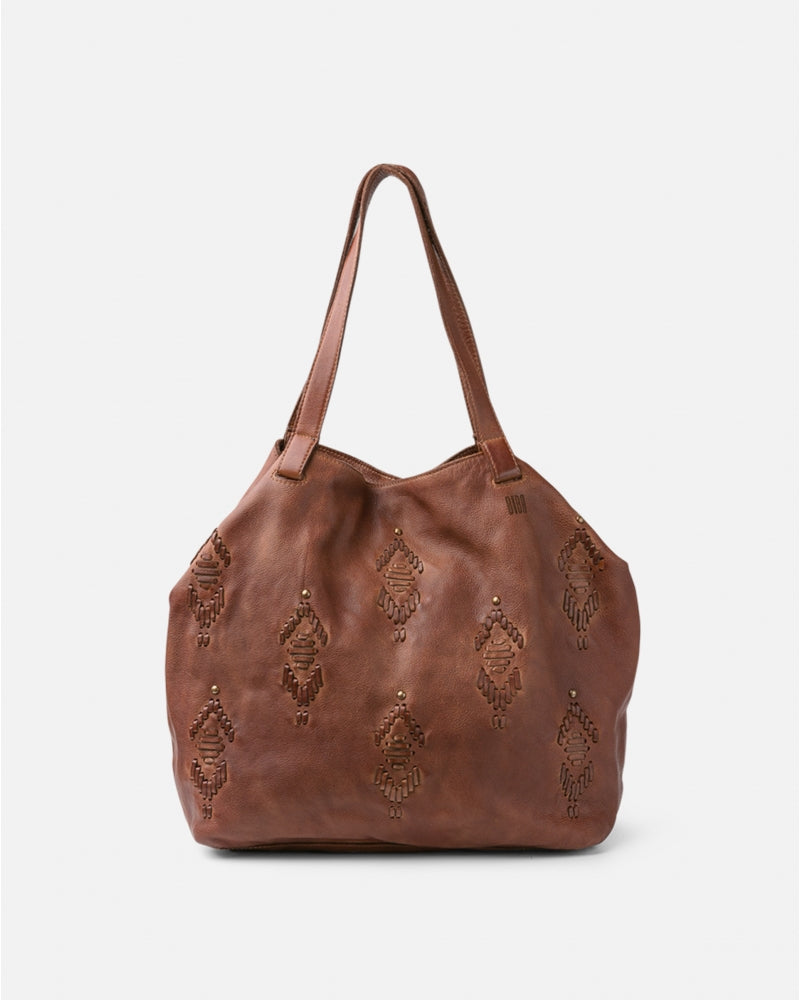 Leather Shoulder Bag BIBA Bayron - Tan