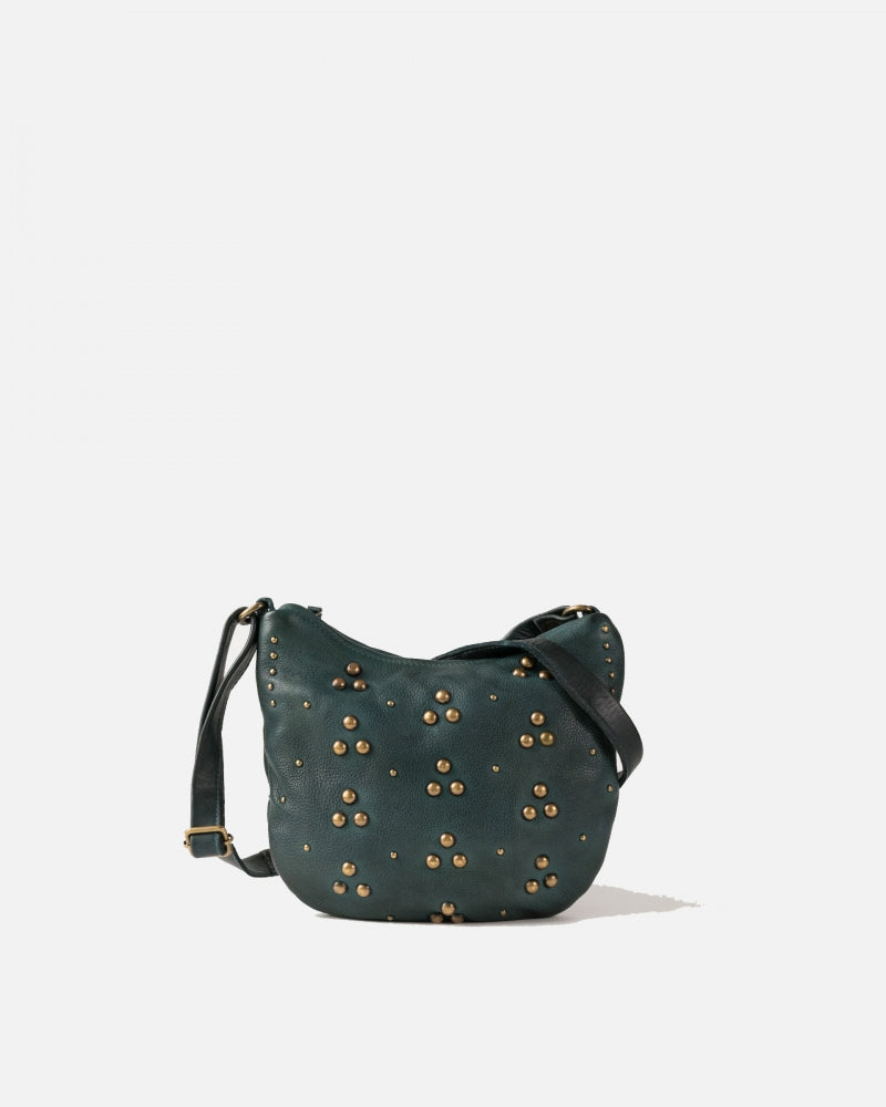 Leather Shoulder Bag BIBA Hill - Water Green