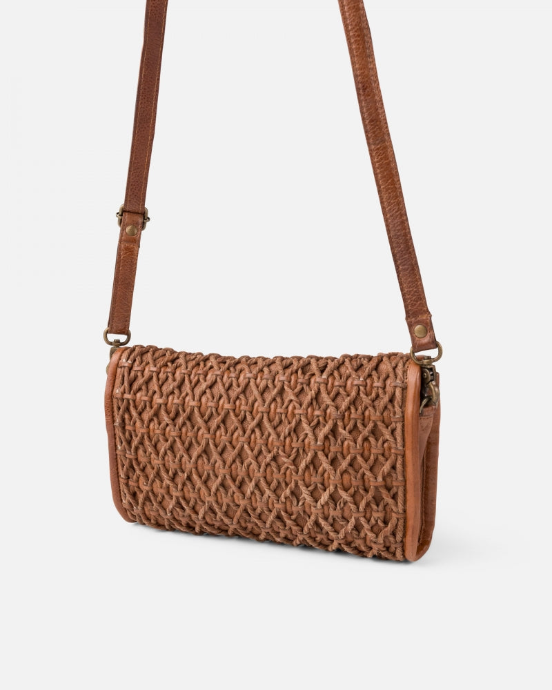 Leather Shoulder Bag BIBA Nekimi - Tan