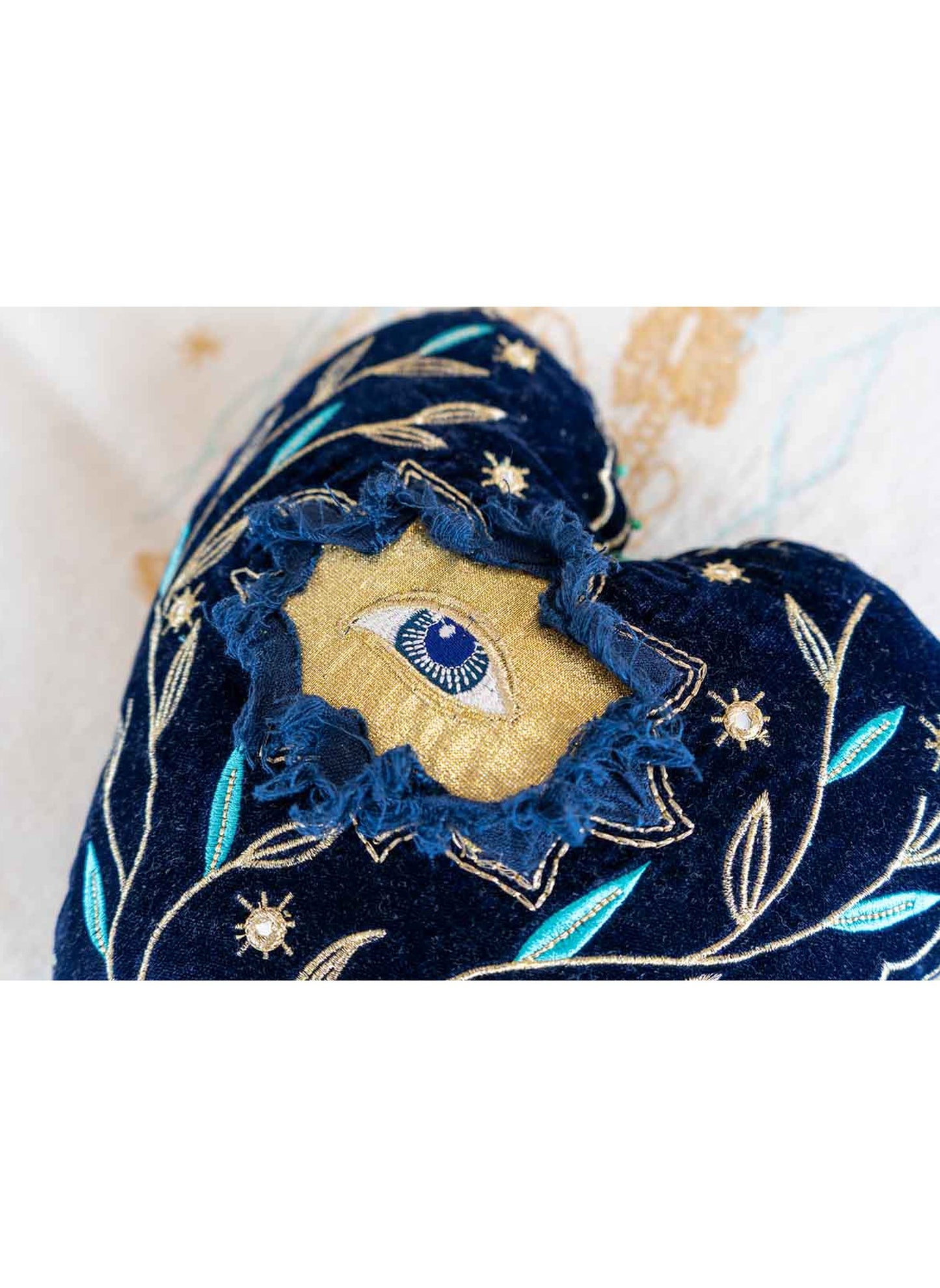'The Magic We Hold' Velvet Heart Cushion