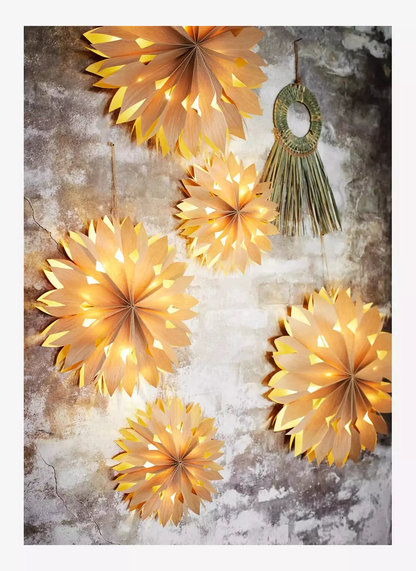 Veneer Paper Star Decoration - Large