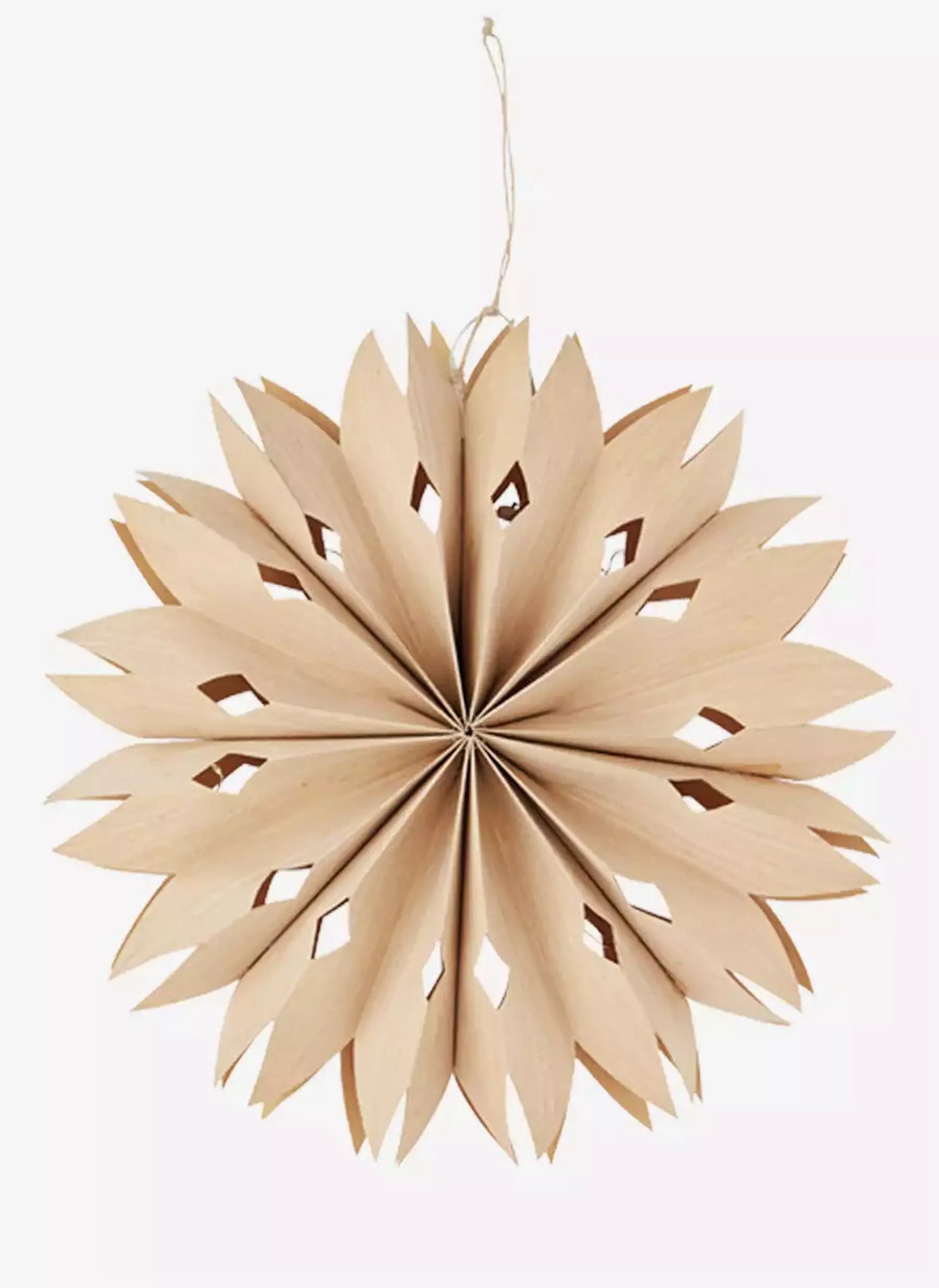 Veneer Paper Star Decoration - Medium