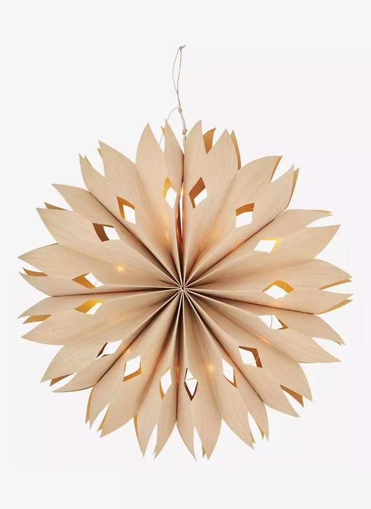 Veneer Paper Star Decoration - Large