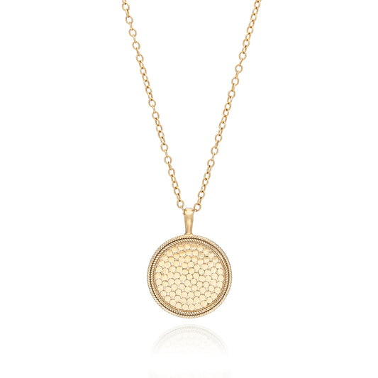 Classic Large Medallion Necklace - Gold
